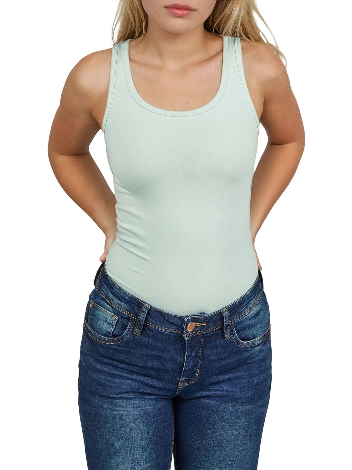 ONLY T-Shirt Damen Tank Top ONLLIVE LUV 4er Pack Slim Fit (Vorteilspack, 4-tlg) kurzarm Sommershirt mit Rundhalsausschnitt