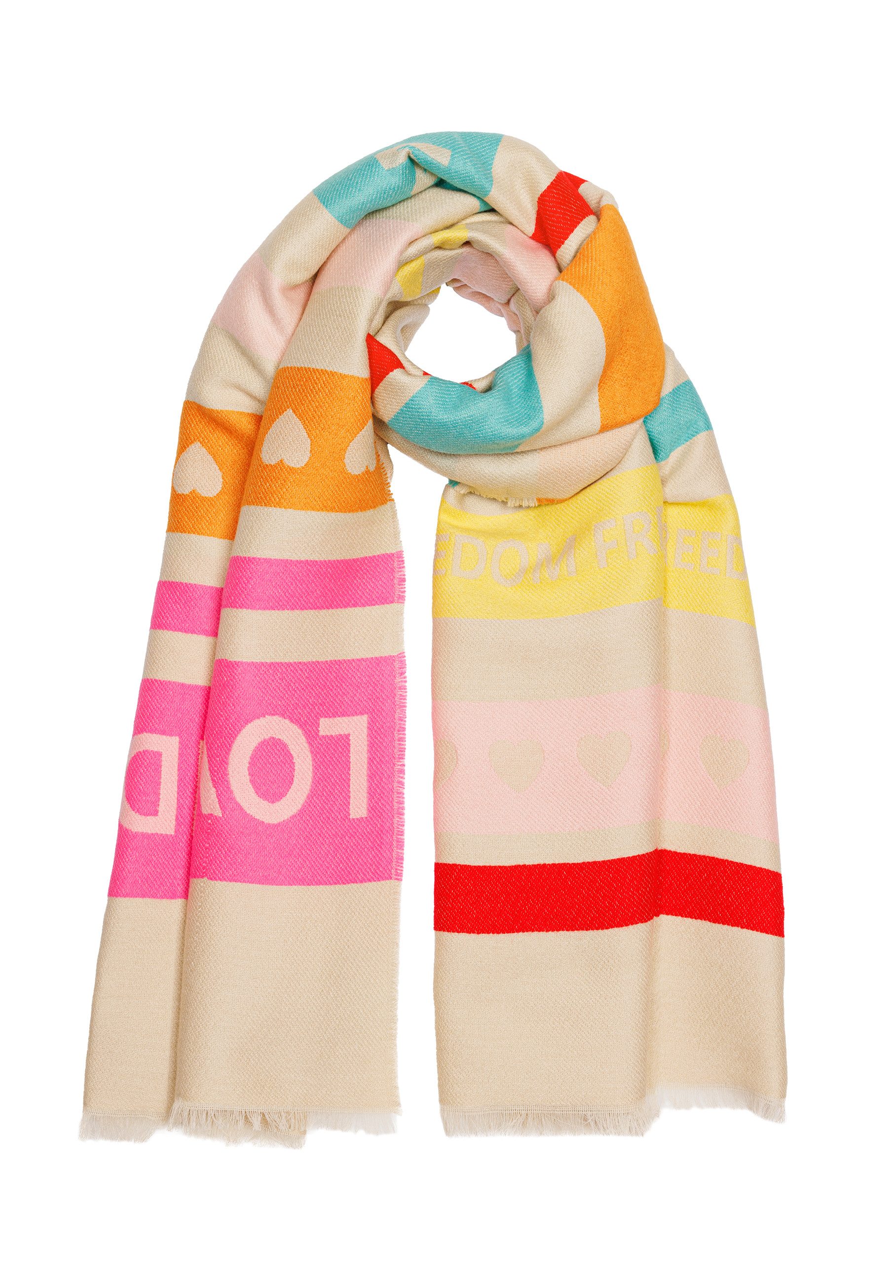 Caspar Modeschal Weicher Damen Schal aus Viskose Halstuch mit buntem Muster - SC540, angenehm warm & weich, ideal für Frühling, Herbst & kühle Wintertage – Bild 2 von 4