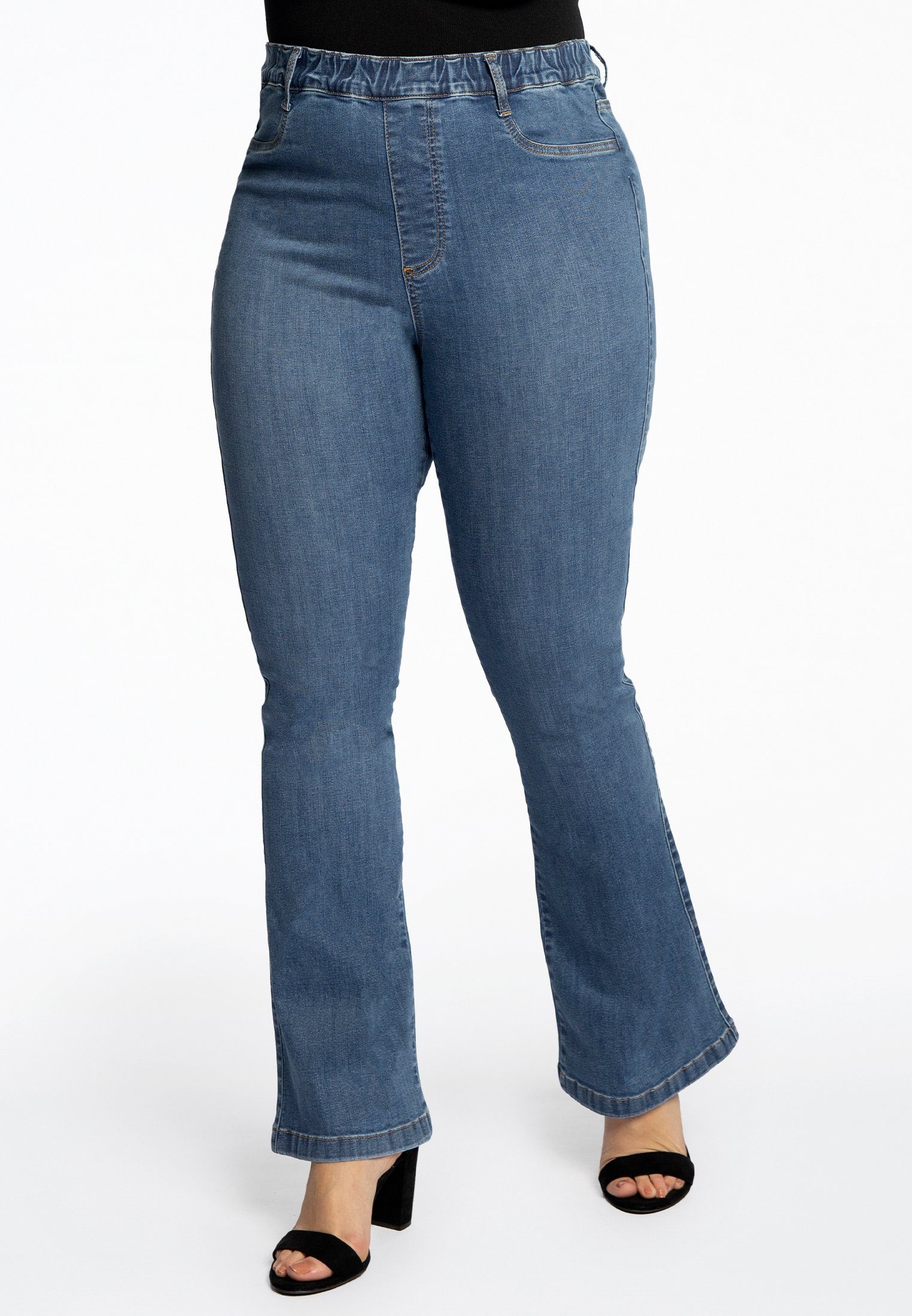 Größen Große Yoek High-waist-Jeans
