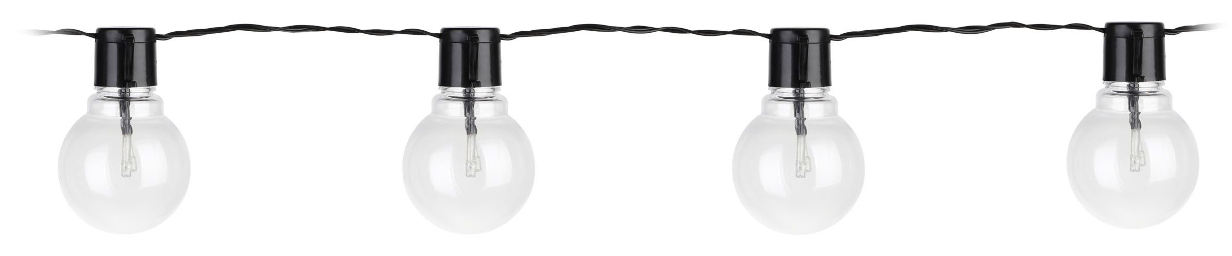 EGLO Lichterkette LED Lichterkette, Balkon Deko, IP44, mit Glühbirnen, dekorative, 16-flammig, aus Kunststoff, 4,5m Kabel, 16 Birnen, Outdoor, Terrasse, Balkon