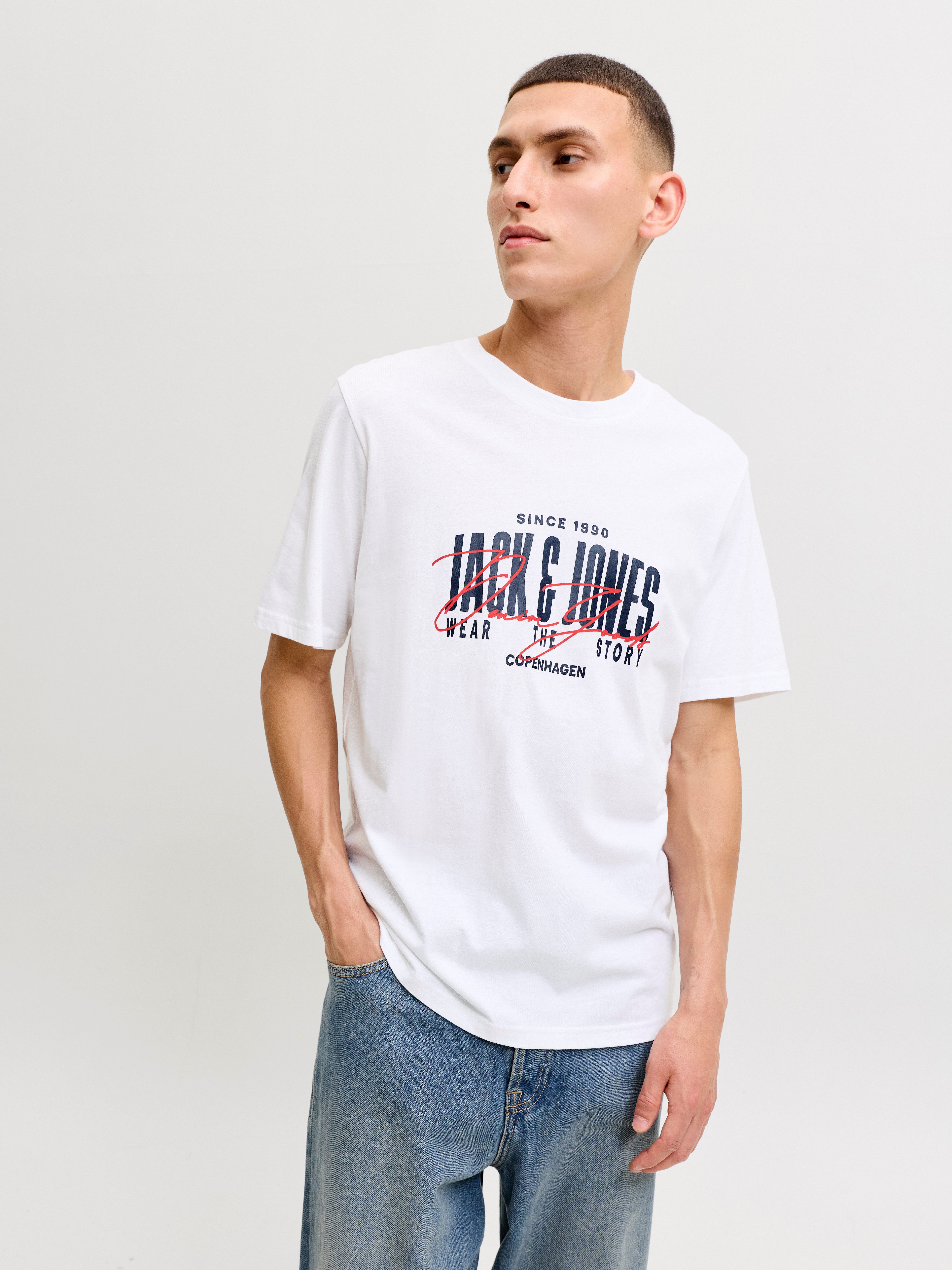 Jack & Jones T-Shirt JJAERO TEE SS CREW NECK Baumwolle, regular fit – Bild 2 von 5
