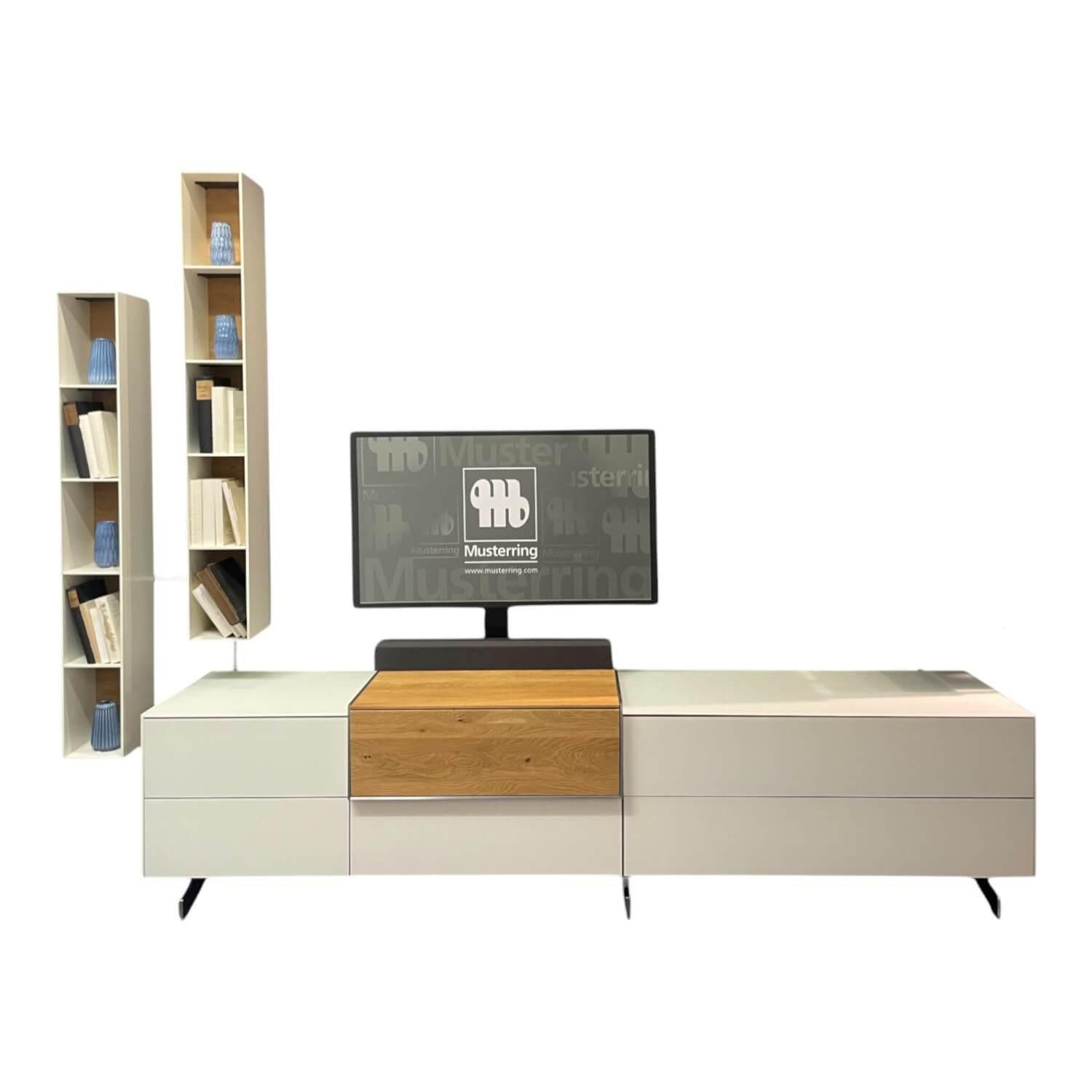 Musterring Anbauschrank Wohnwand Q Media 2 0 Front Und Korpus Mattglas Weiß PG5