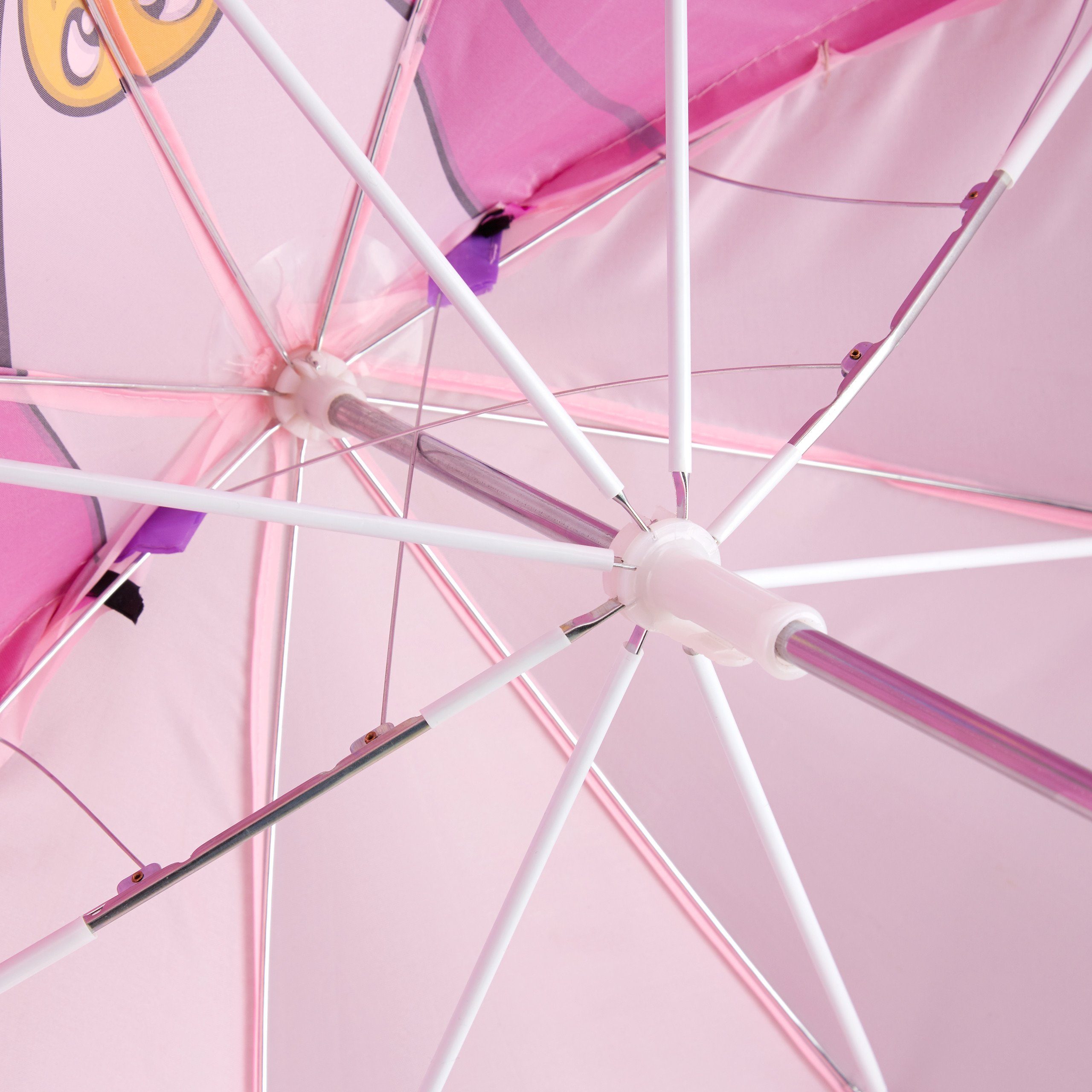 Stockregenschirm 3D relaxdays Rosa Kinderregenschirm Lila mit Motiv, Pink Schmetterling