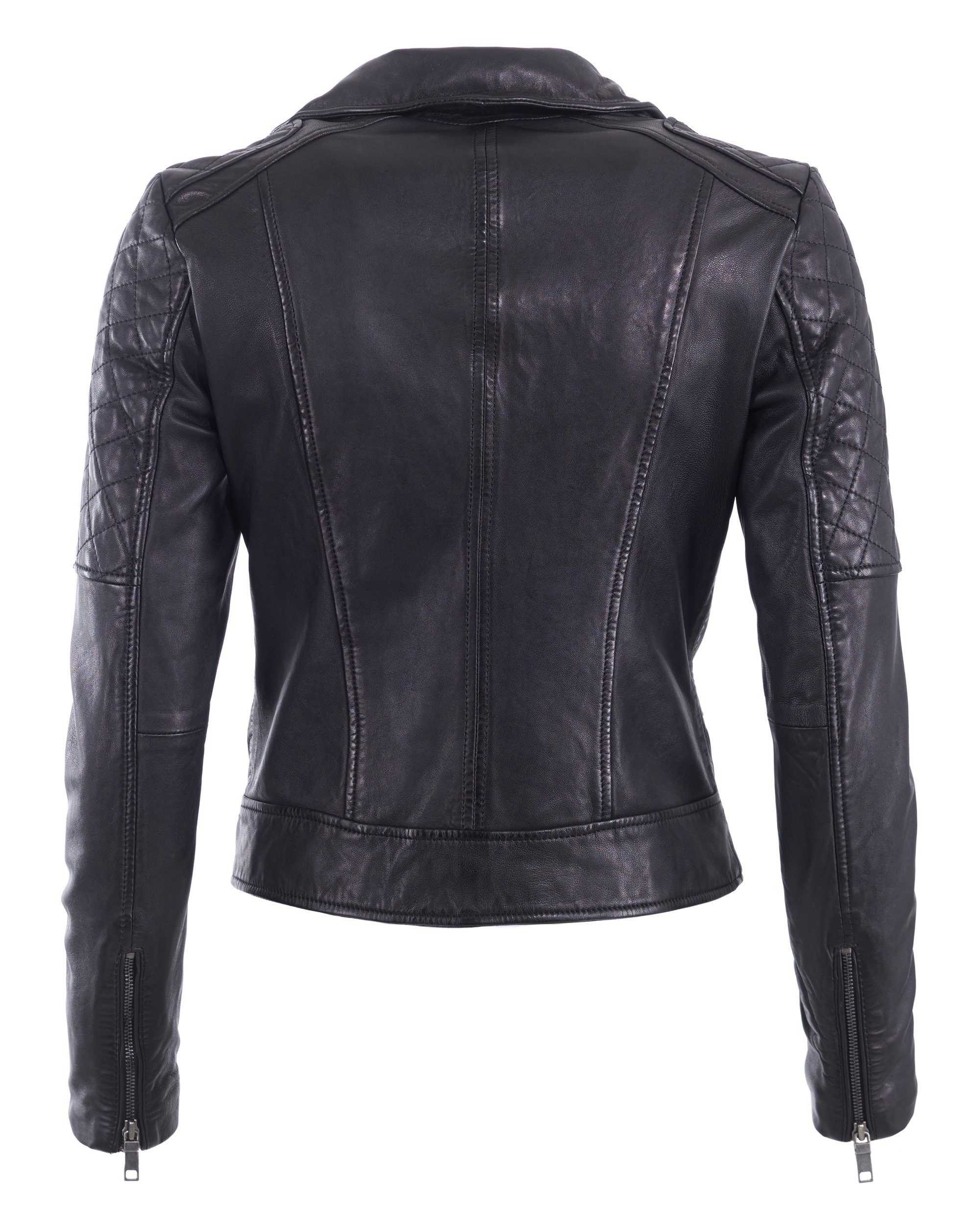 Solna Lederjacke Maze black