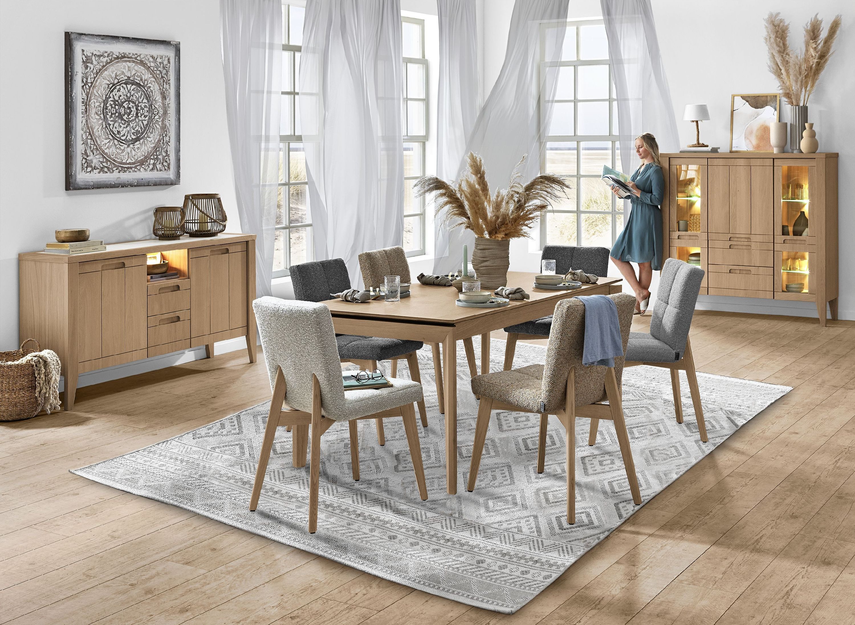 SANSIBAR LIVING Esstisch Esstisch SANSIBAR DORNUM H 76 cm Esszimmertisch