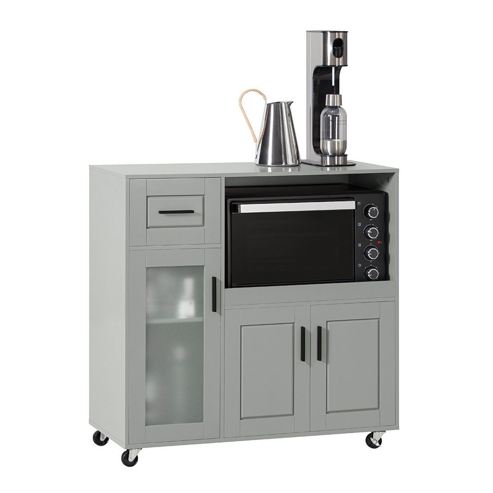 SoBuy Sideboard FSB78, auf Rollen Küchenwagen günstig online kaufen