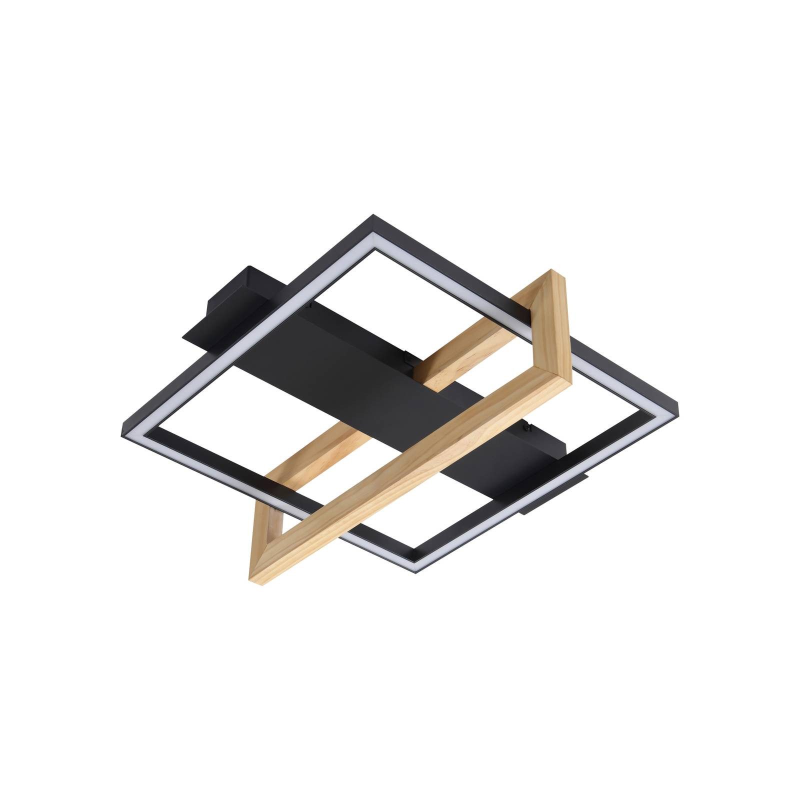 Lindby Deckenleuchten Holamu, LED, Metall, Schwarz warmweiß IP20, LED 22 W gesamt, warmweiß