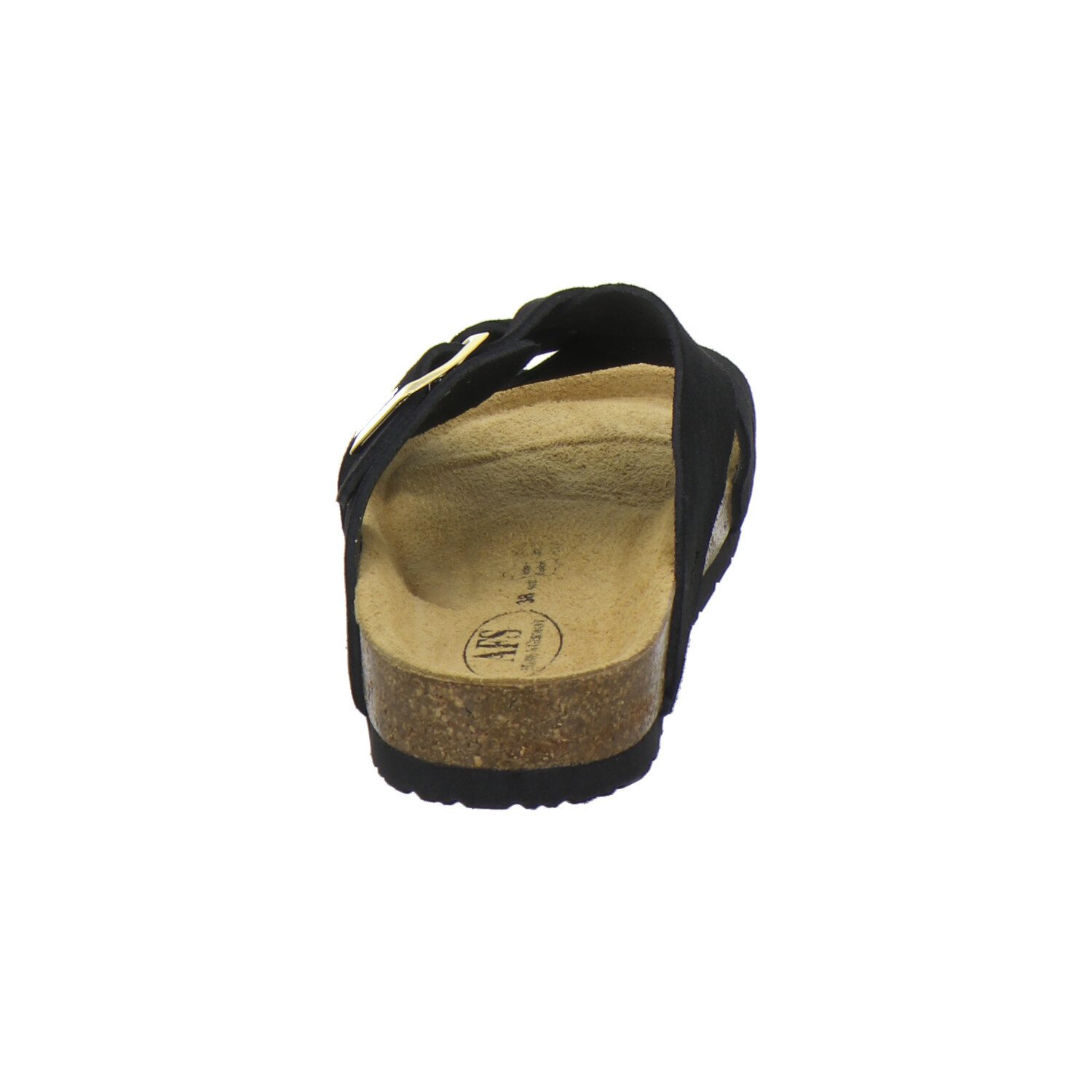 AFS-Schuhe 214197 modische Pantolette für Damen mit Fußbett, bequeme Sandalen aus Leder