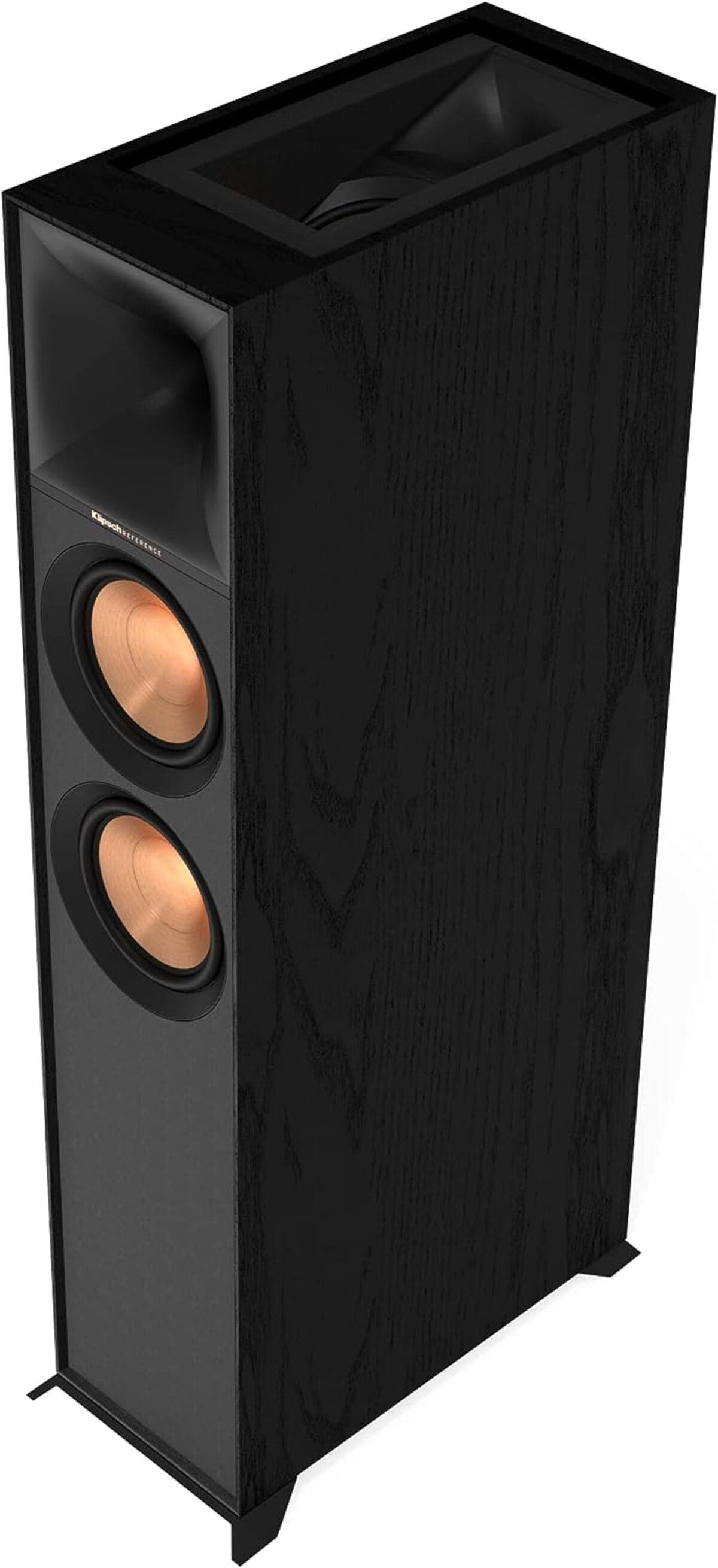 Klipsch R-605FA Standlautsprecher mit Dolby Atmos, schwarz Stand-Lautsprecher