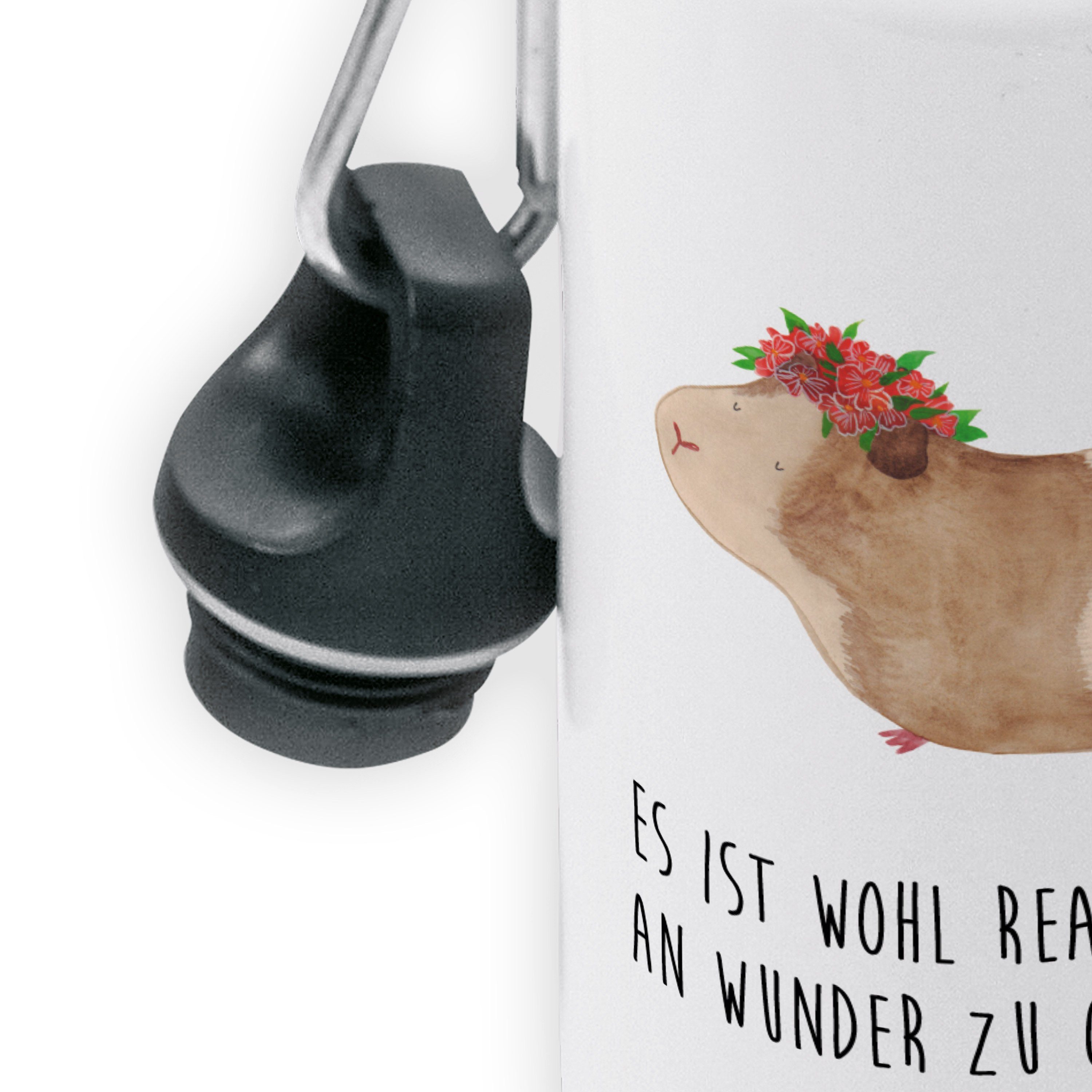 Panda & Trinkflasche Mrs. Geschenk, Mr. weise - Weisheit, Wunder Meerschweinchen - Gute Weiß Laune,