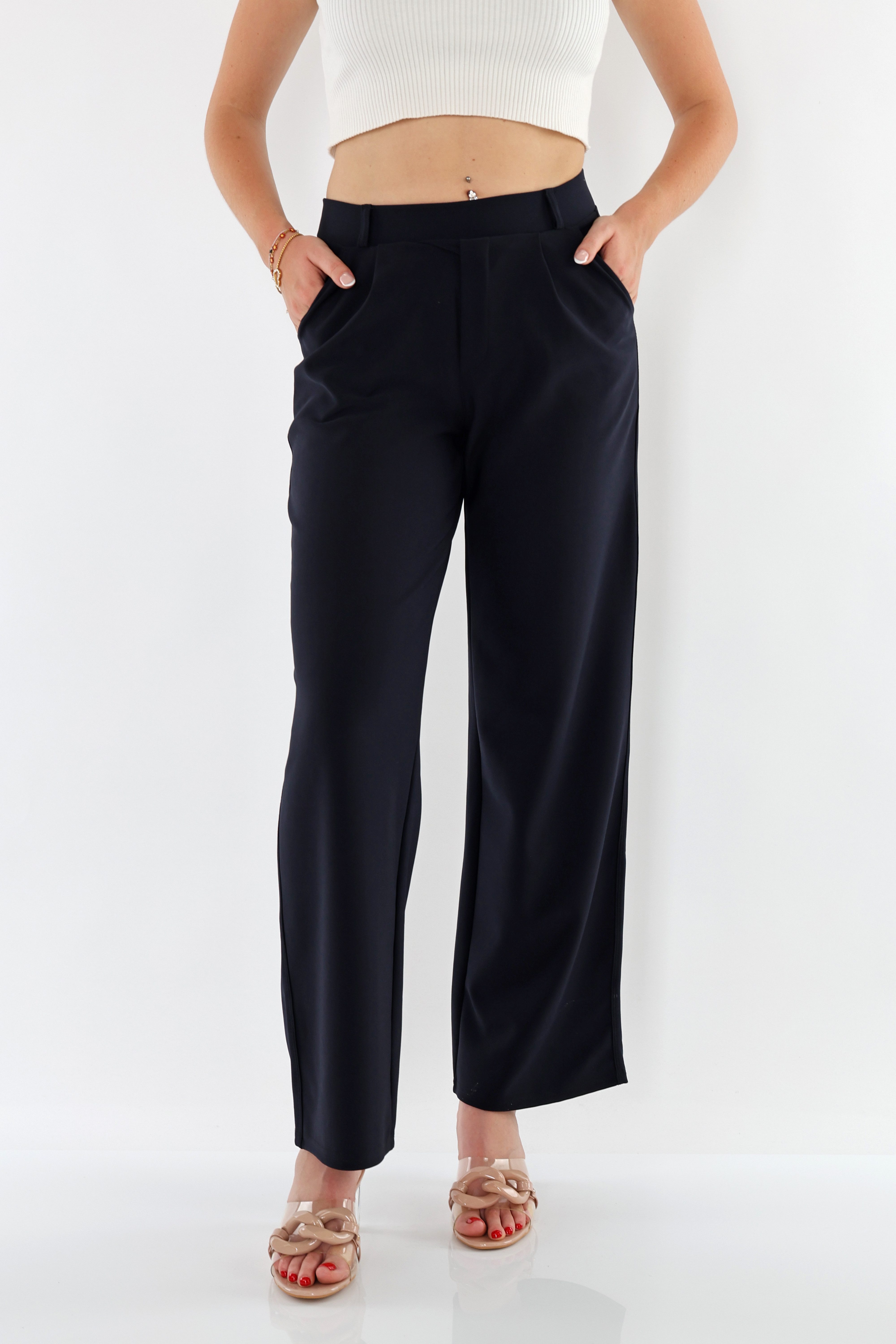 MIRROSI Stretch-Hose Damen Hose mit breitem günstig online kaufen