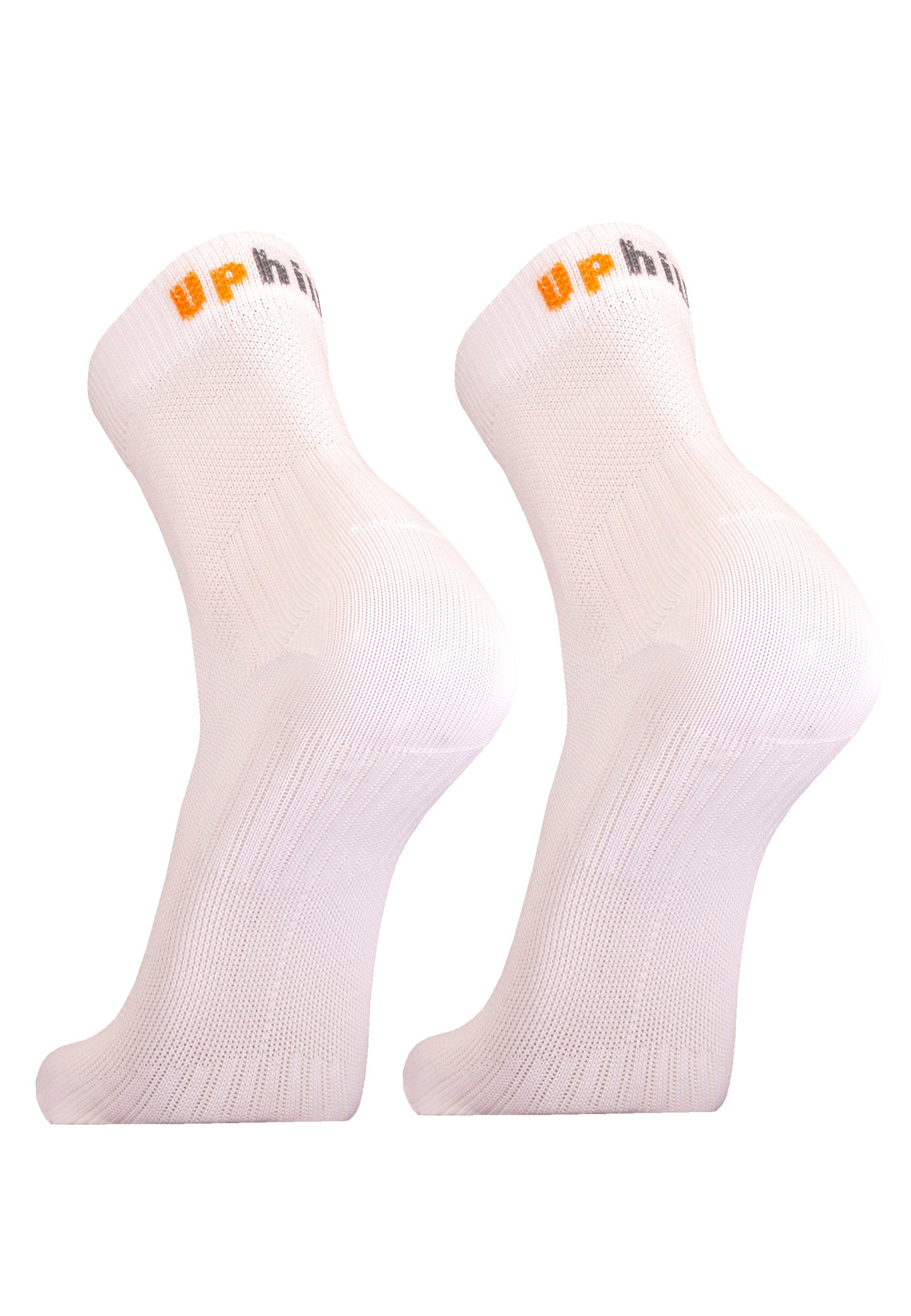 FRONT mit Pack gepolstertem weiß (2-Paar) 2er Socken Rist UphillSport