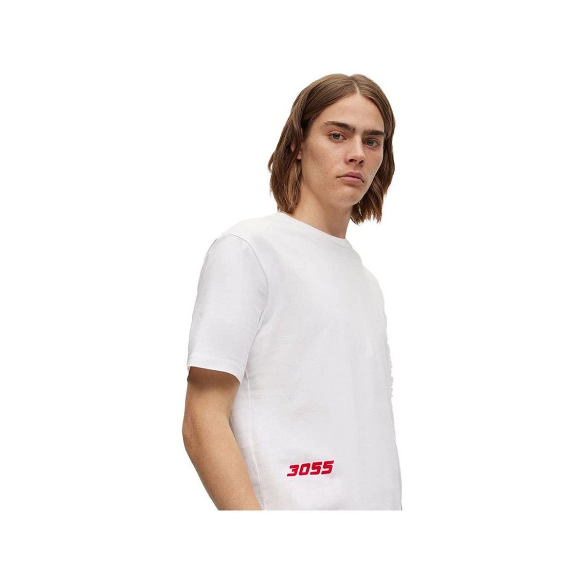 weiß regular BOSS T-Shirt fit BOSS ORANGE (1-tlg)