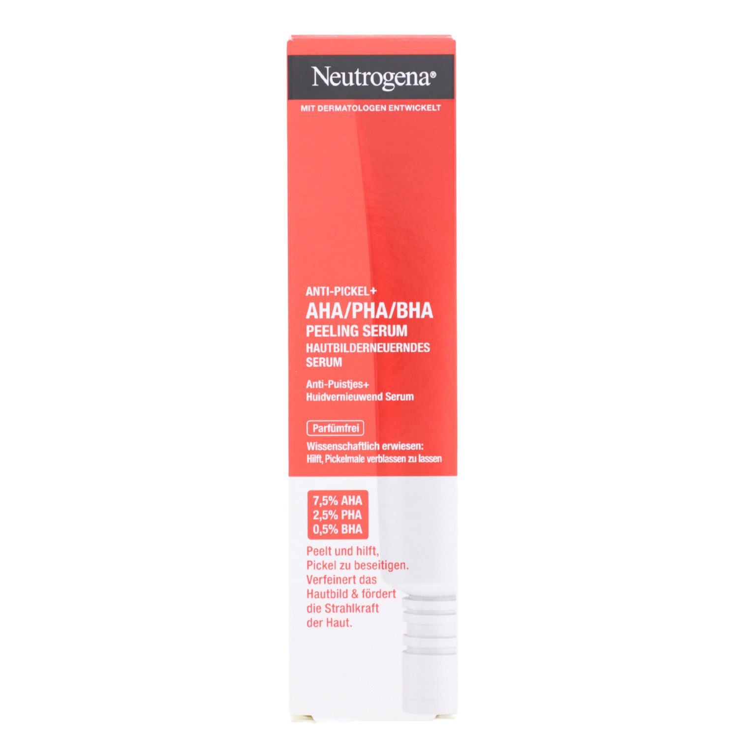 Neutrogena Gesichtspeeling Neutrogena Anti-Pickel+ Peeling Serum 30ml Parfumfrei Mit AHA PHA BHA