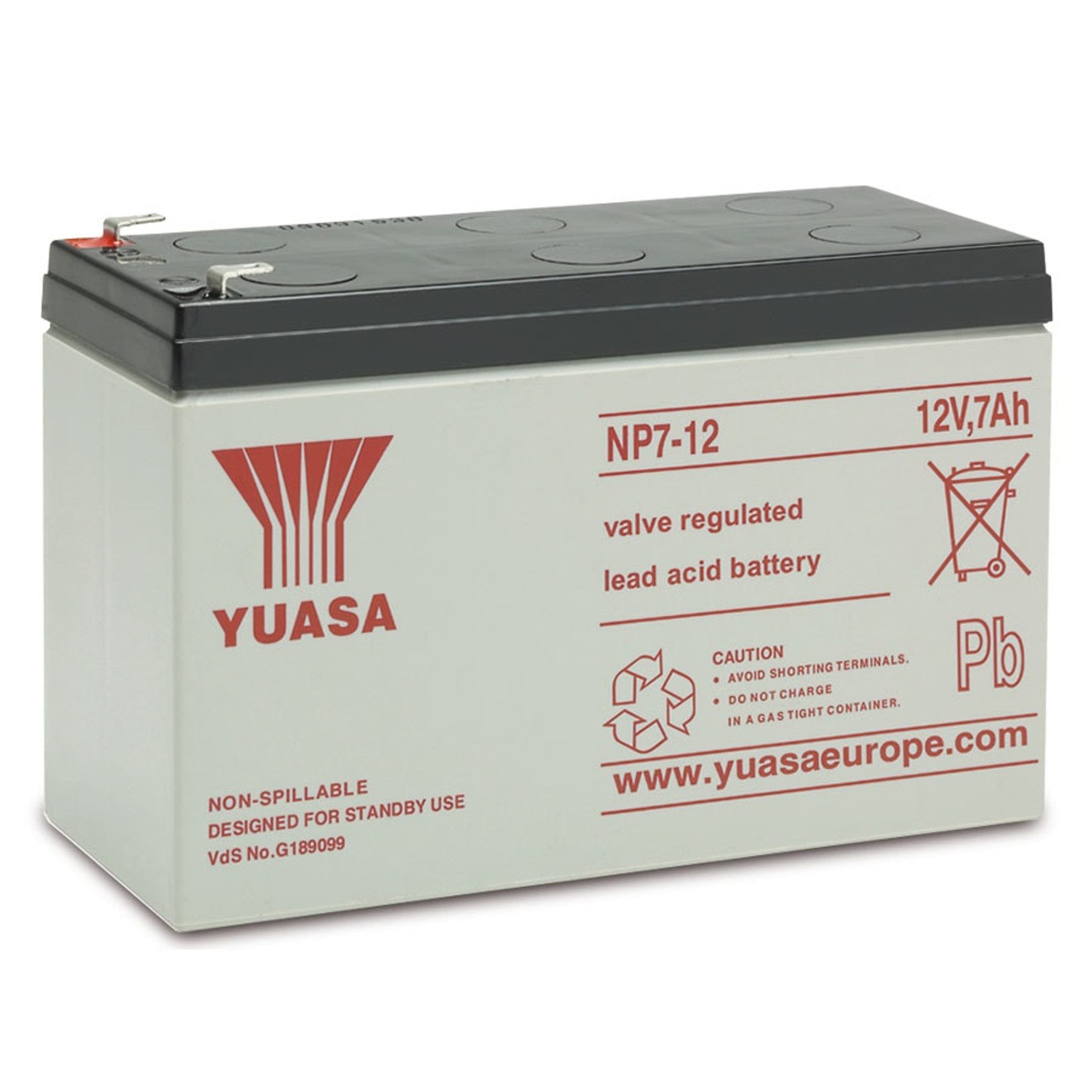 YUASA Blei-Akkumulator NP7-12, 12 V-/7 Ah Bleiakkus