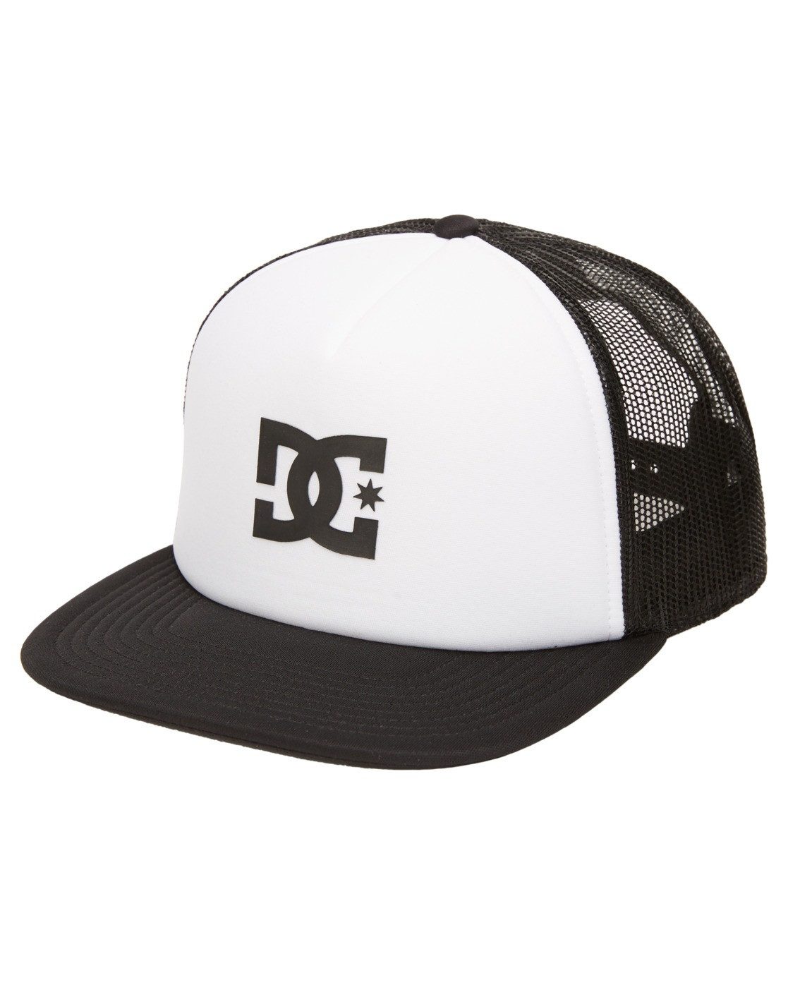 Black Trucker Gas Station / Cap DC Shoes White