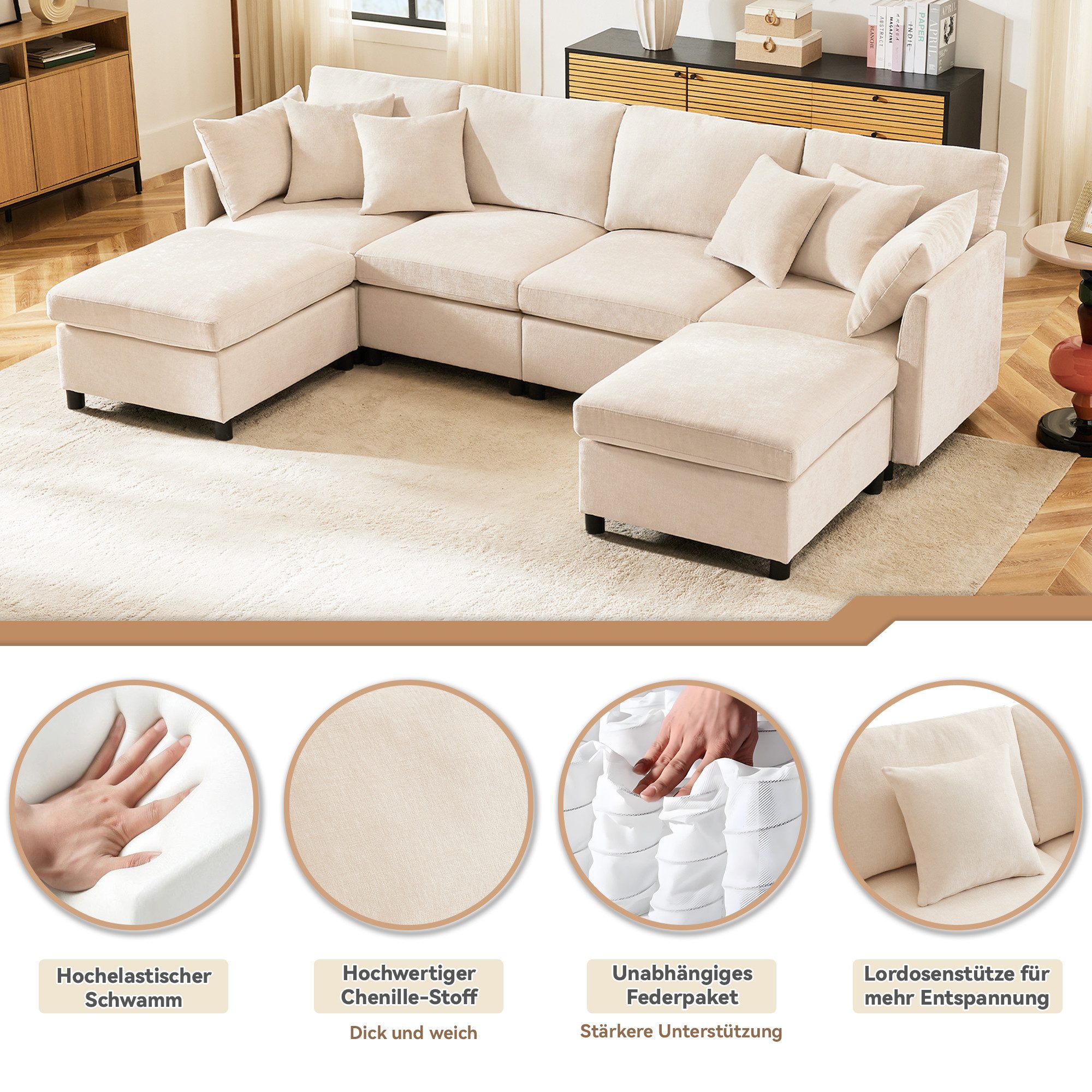i@home Ecksofa L-förmiges Sofa, U-förmiges Sofa, günstig online kaufen