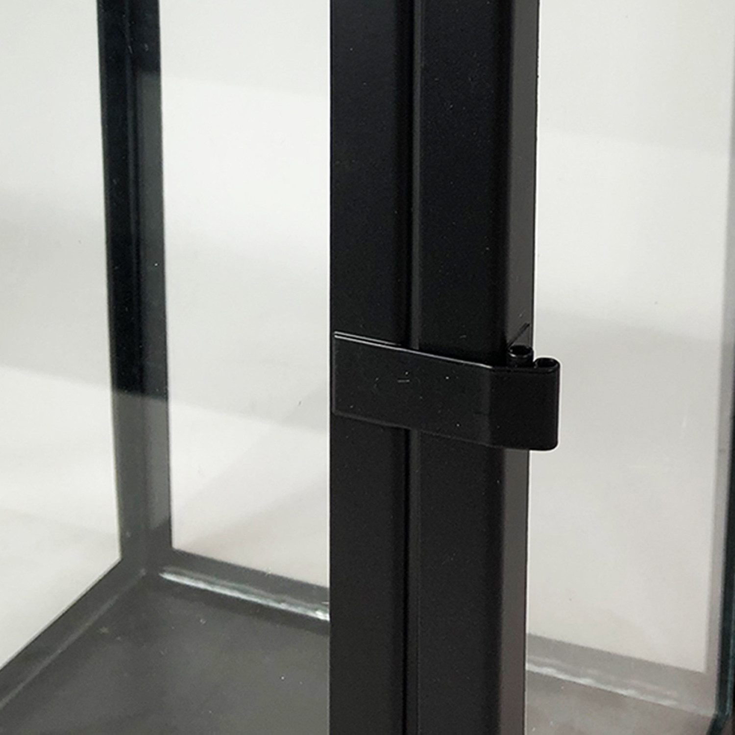 Mojawo Laterne 3er Laternen Set Stalllaterne Windlicht Schwarz Metall H25/40/51cm