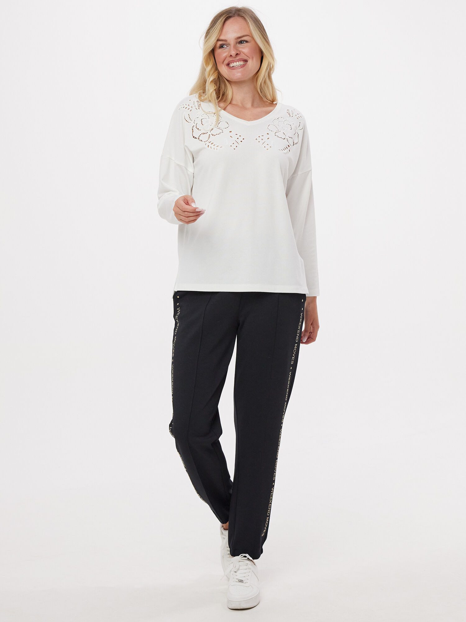 MONACO blue WEEKEND Langarmshirt Langarmbluse Figurumspielend