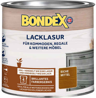 Bondex Holzschutzlasur »LACKLASUR«, Eiche Mittel, 0,375 Liter Inhalt