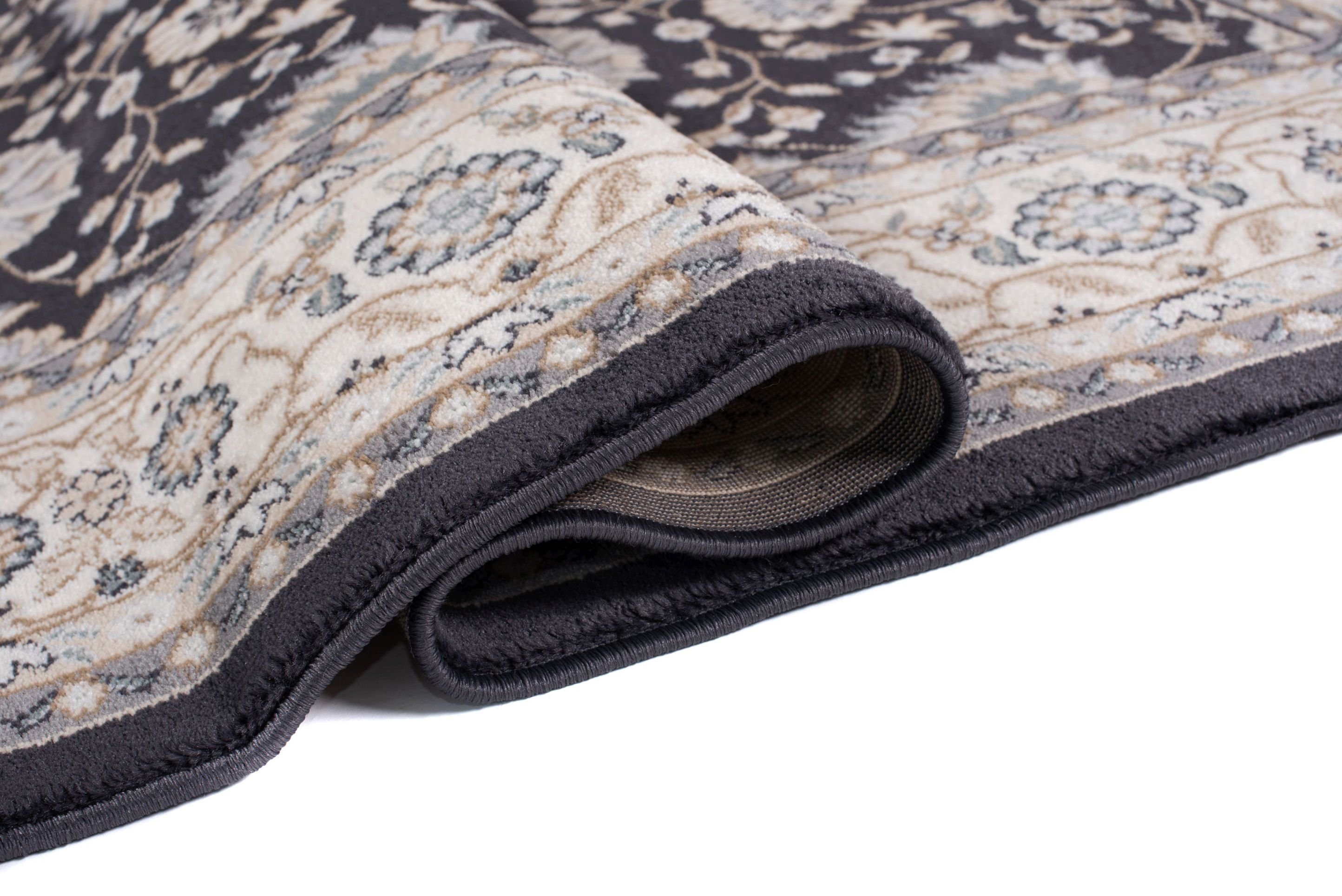 Mazovia Orientteppich Oriente Teppich - Traditioneller Teppich Orient Schwarz Grau, 60 x 100 cm, Geeignet für Fußbodenheizung, Pflegeleicht, Wohnzimmerteppich