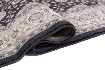 Orientteppich Oriente Teppich - Traditioneller Teppich Orient Schwarz Grau, Mazovia, 60 x 100 cm, Geeignet für Fußbodenheizung, Pflegeleicht, Wohnzimmerteppich