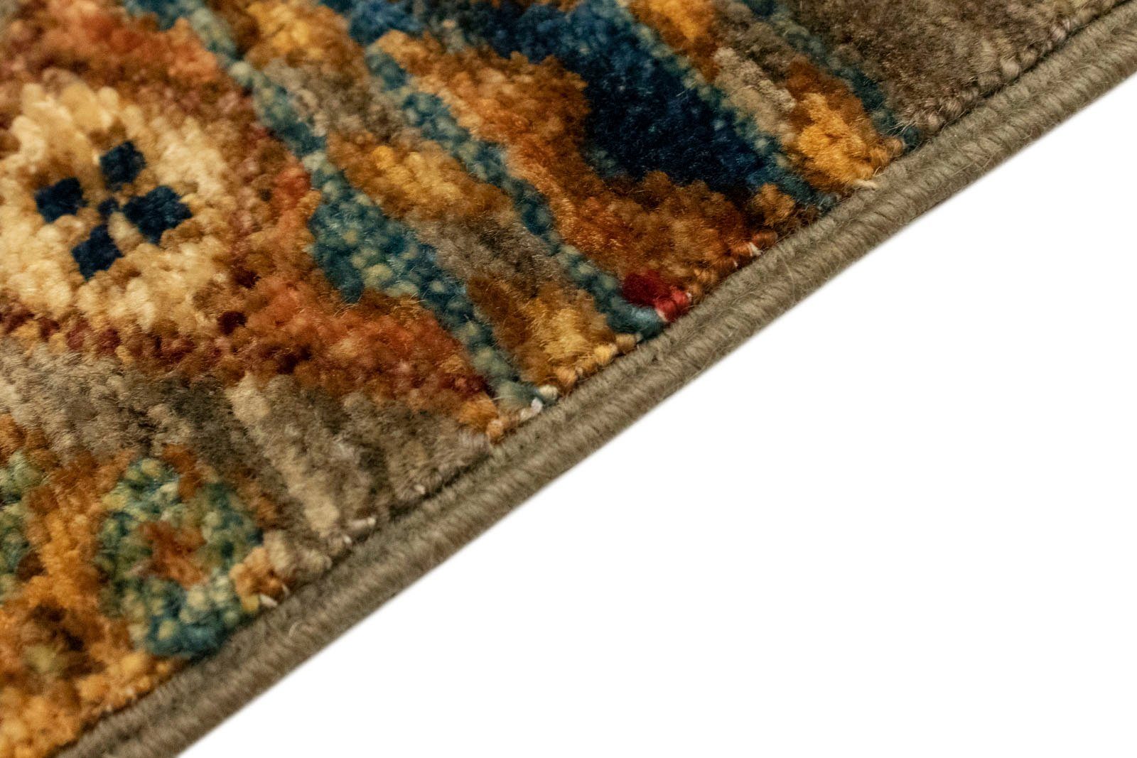 Wollteppich Ziegler Modern Teppich handgeknüpft morgenland, Höhe: handgeknüpft 8 rechteckig, mm, grau
