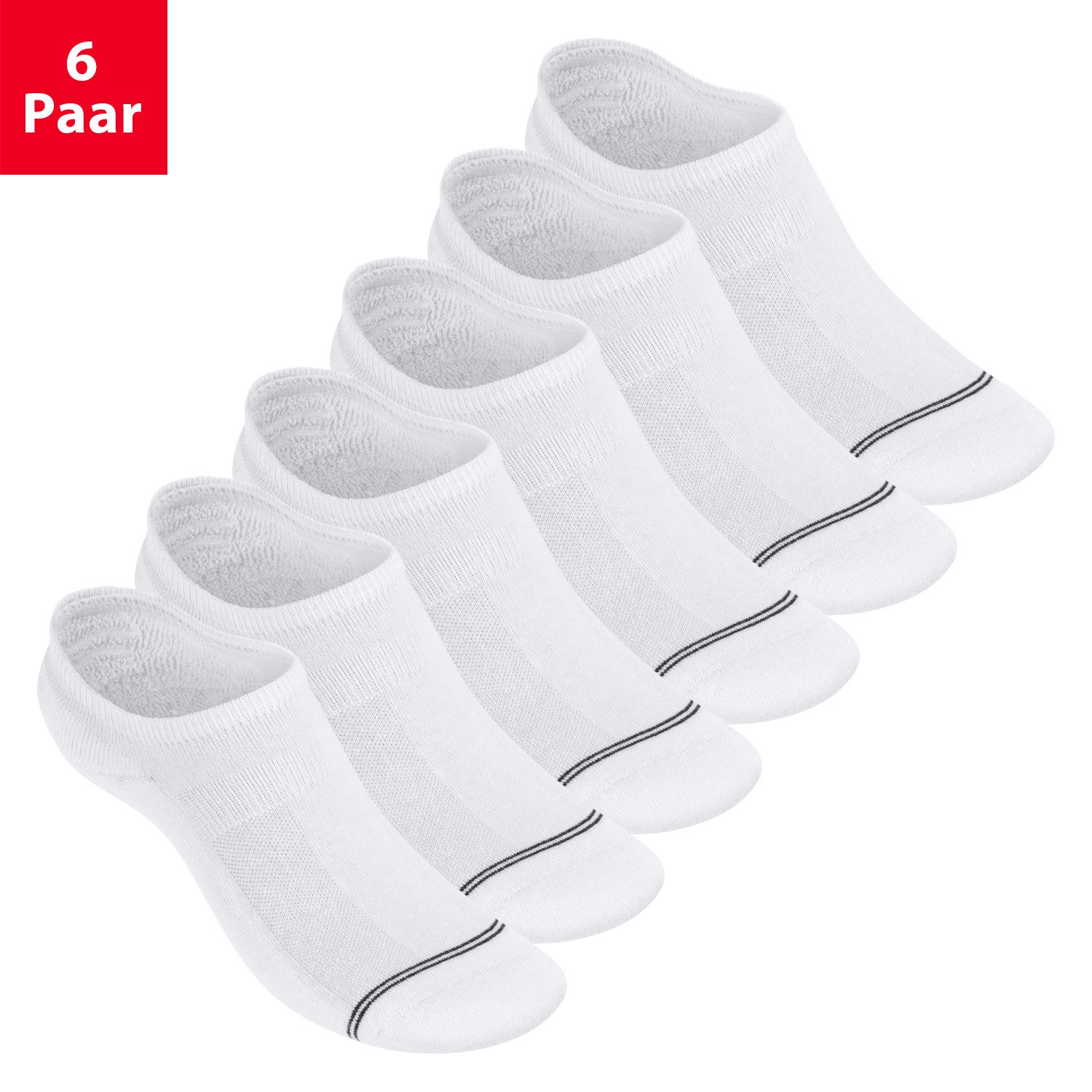 Footstar Füßlinge Damen & Herren Füßlinge (6/12 Paar) unsichtbar, Frotteesohle (6-Paar)