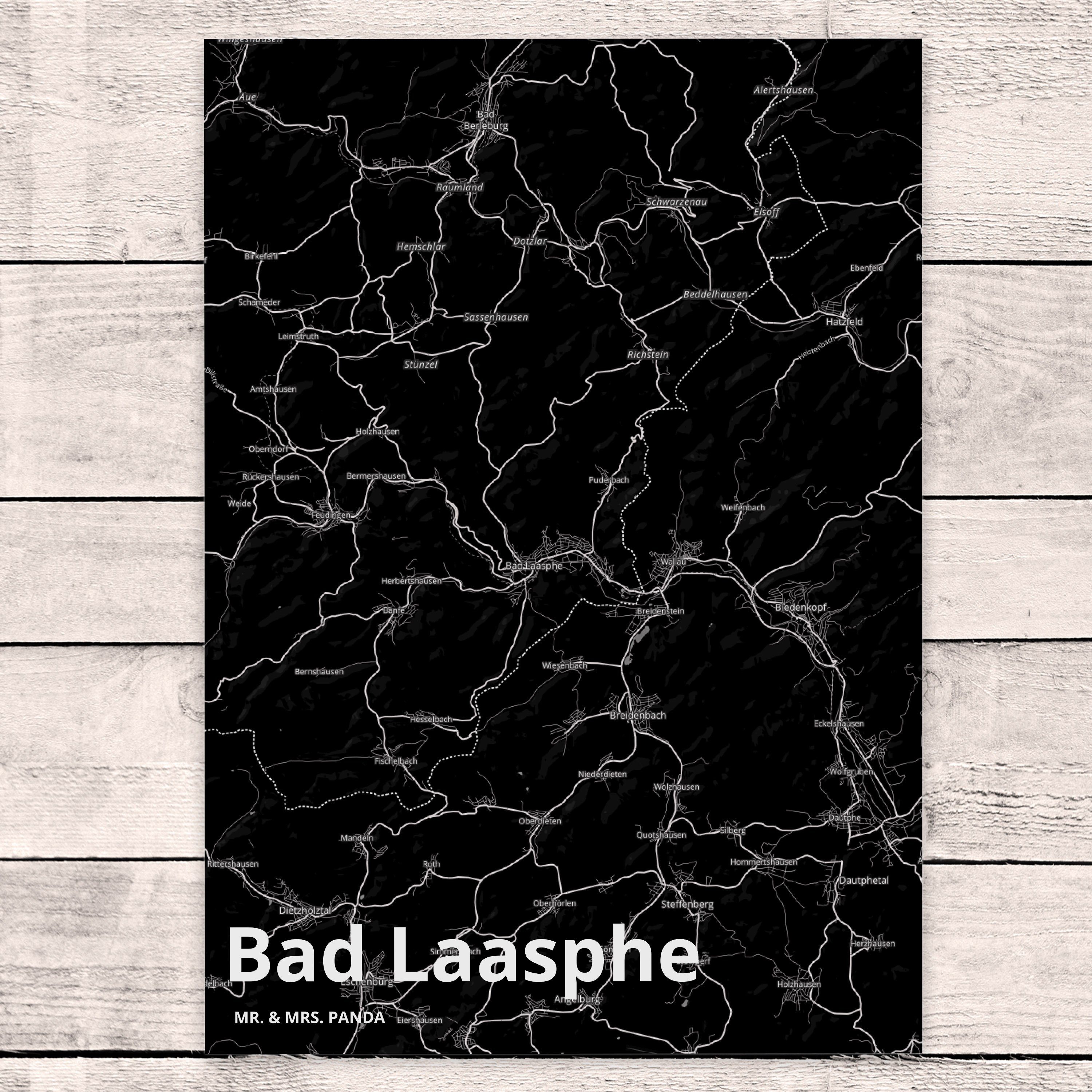 - Bad Laasphe & Ort Geschenkkarte, Mr. Dankeskarte, Geschenk, Mrs. Karte, Panda Dorf, Postkarte