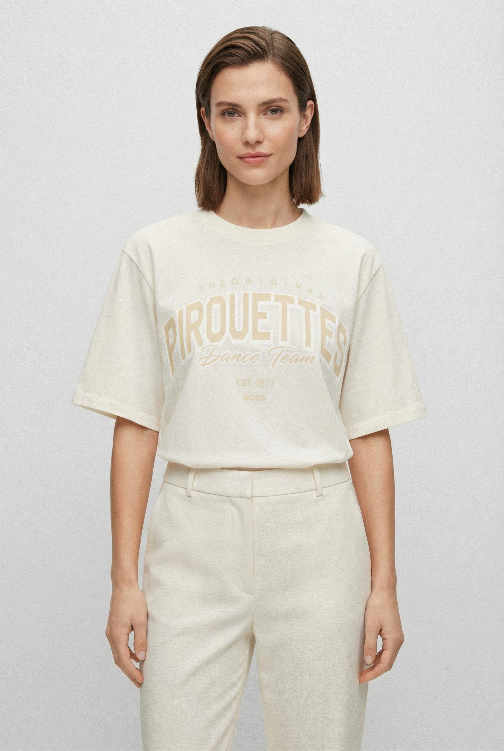 BOSS ORANGE T-Shirt Eregular Premium Damenmode im Relaxed Fit