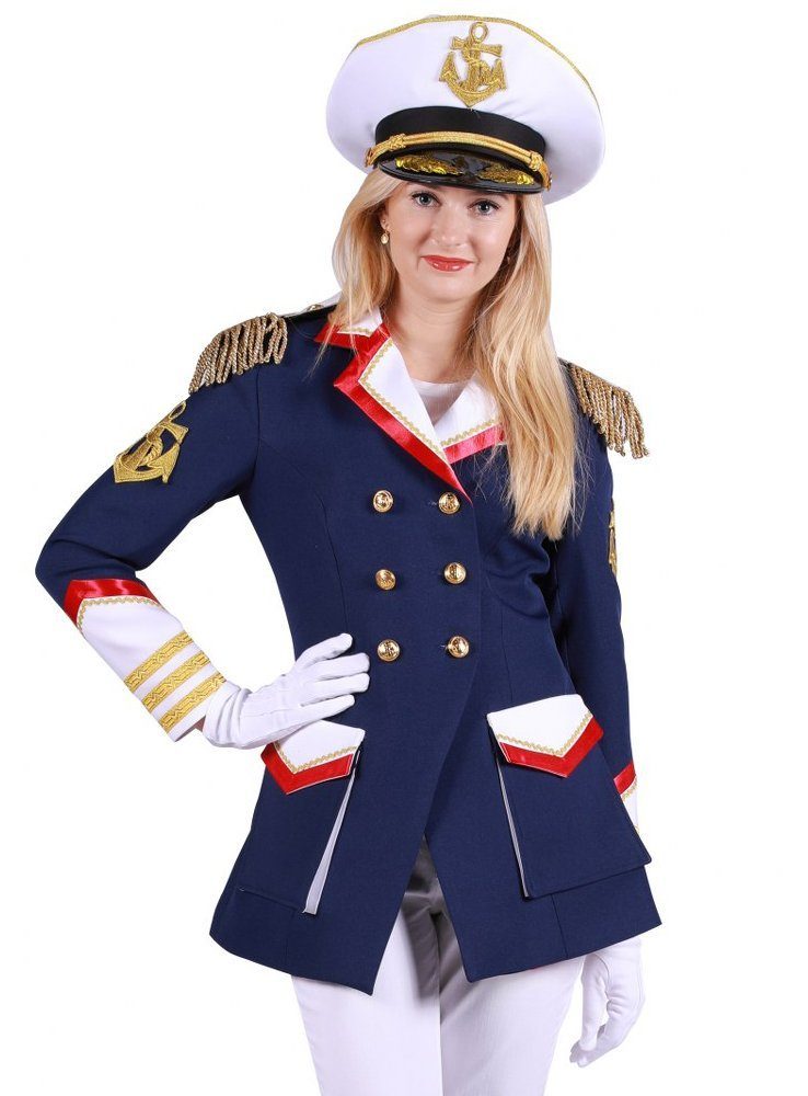 thetru Kostüm Gardejacke Marine, Auffällige Kapitänsjacke für den Karneval