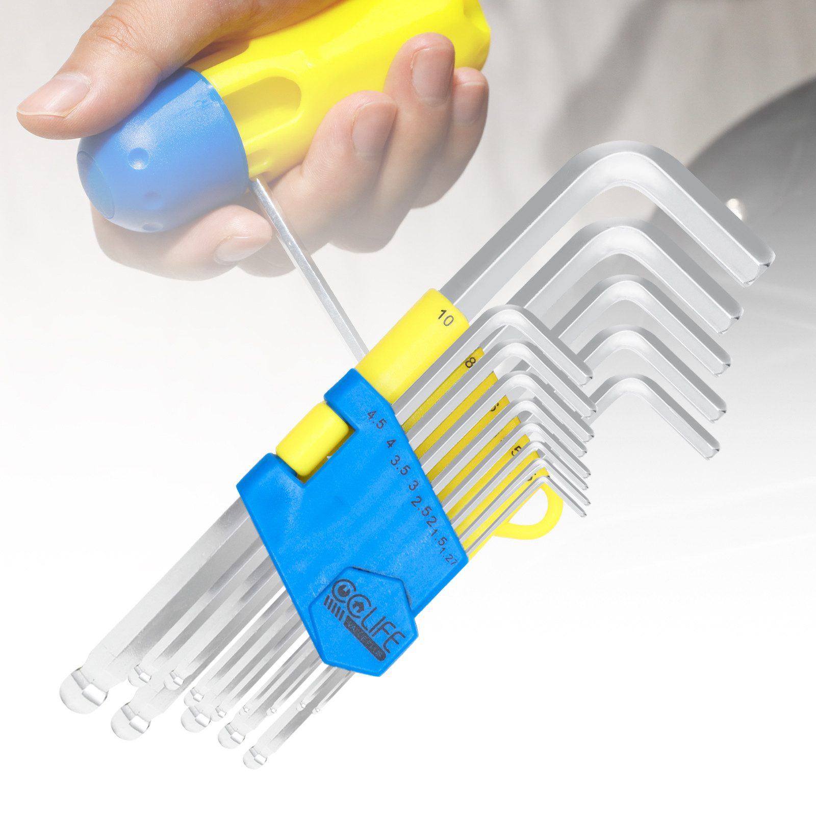 CCLIFE Stiftschlüssel Torx Innensechskant Winkelschlüsselsatz mit Griff