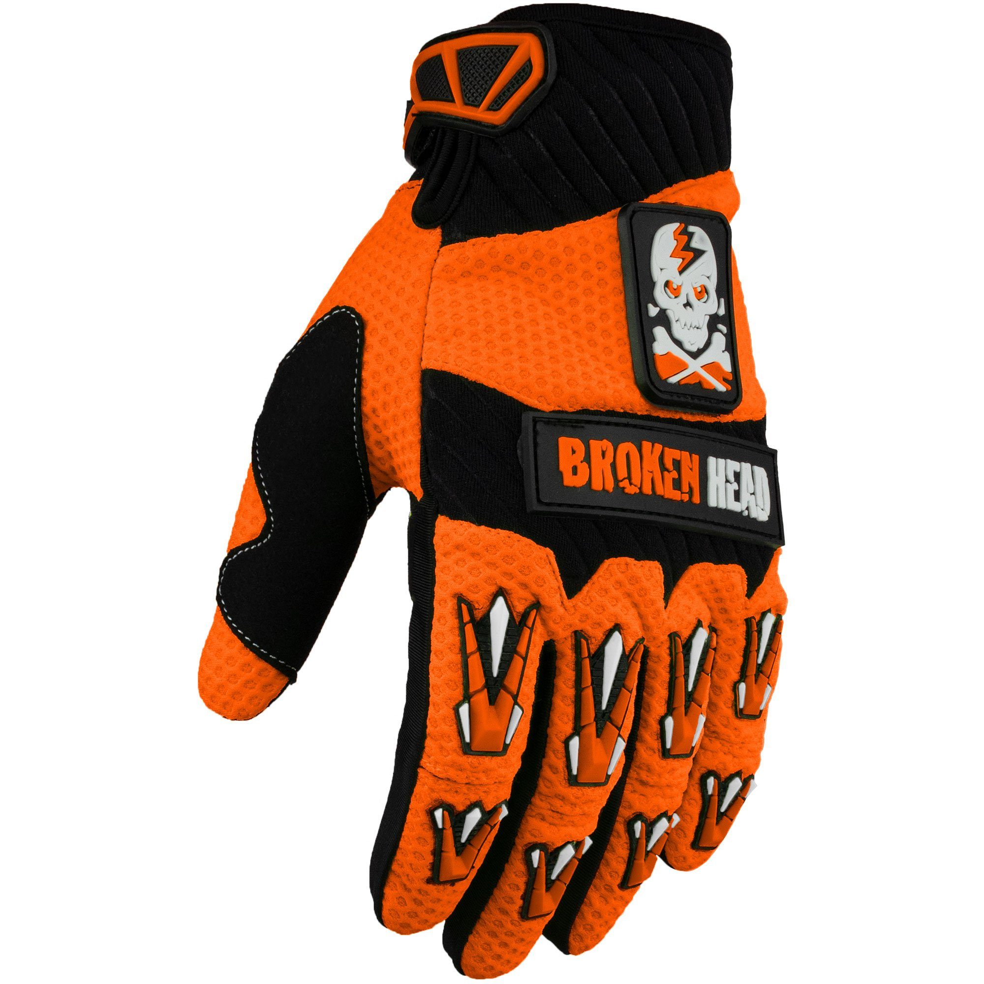 Motorradhandschuhe Faustschlag orange günstig online kaufen