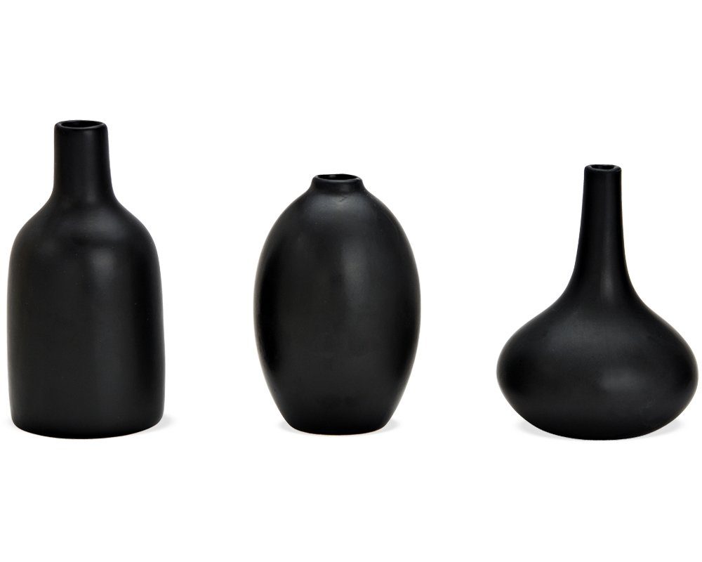 cm Set cm Vasen HOME 14x7 12x9 matches21 & Keramik schwarz St) Blumentopf HOBBY (3 11x7 cm 3er