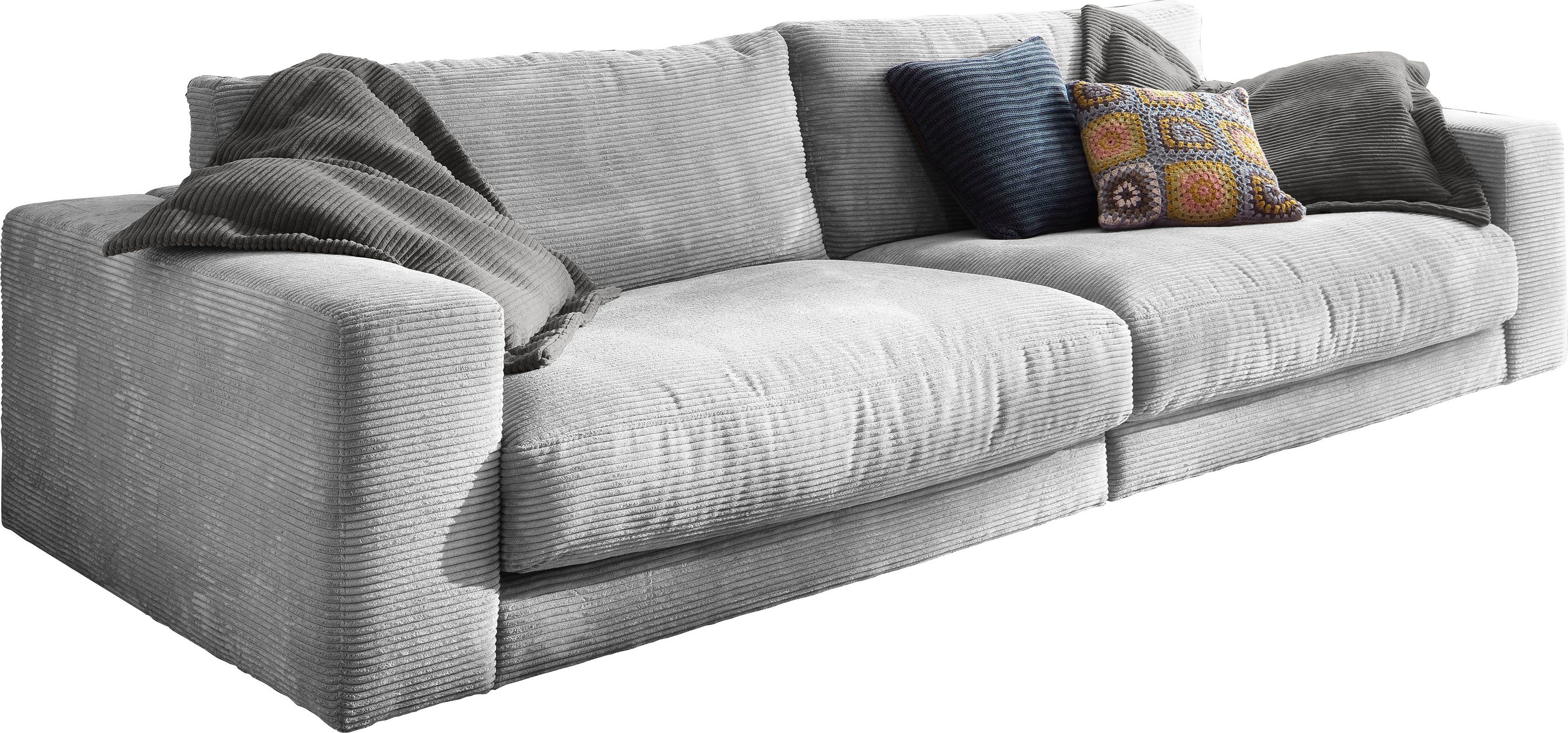 Fein- und Breitcord Big-Sofa Zeitloses Loungemöbel, Enisa, und in 3C stylisches Candy