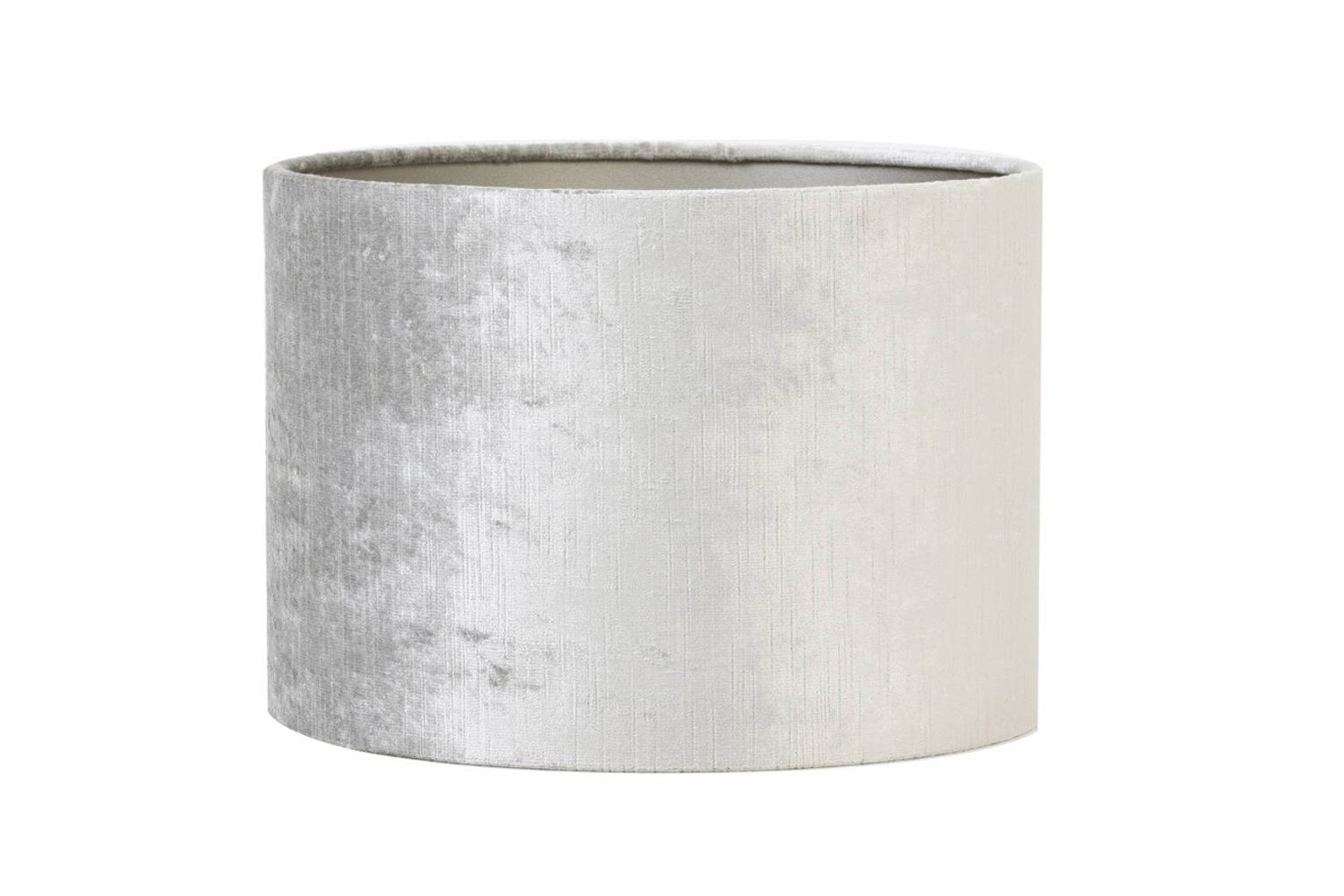 Light & Living Лампыschirm Лампыschirm Zylinder GEMSTONE von Light & Living Samt Silber Ø20x15