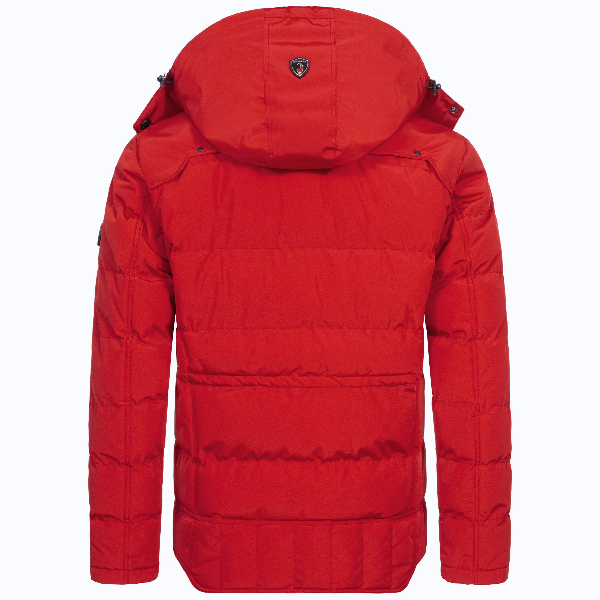 Höhenhorn Winterjacke Adamelo Herren Winter Jacke für Männer Quilted Steppjacke Gefüttert abnehmbarer Kunstfellkragen & Kapuze, weiche Microfleece Innenseite