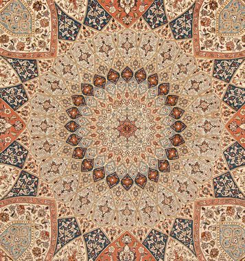 Orientteppich Perser - Täbriz - Royal quadratisch - 264 x 253 cm - hellbraun, morgenland, quadratisch, Höhe: 7 mm, Wohnzimmer, Handgeknüpft, Einzelstück mit Zertifikat