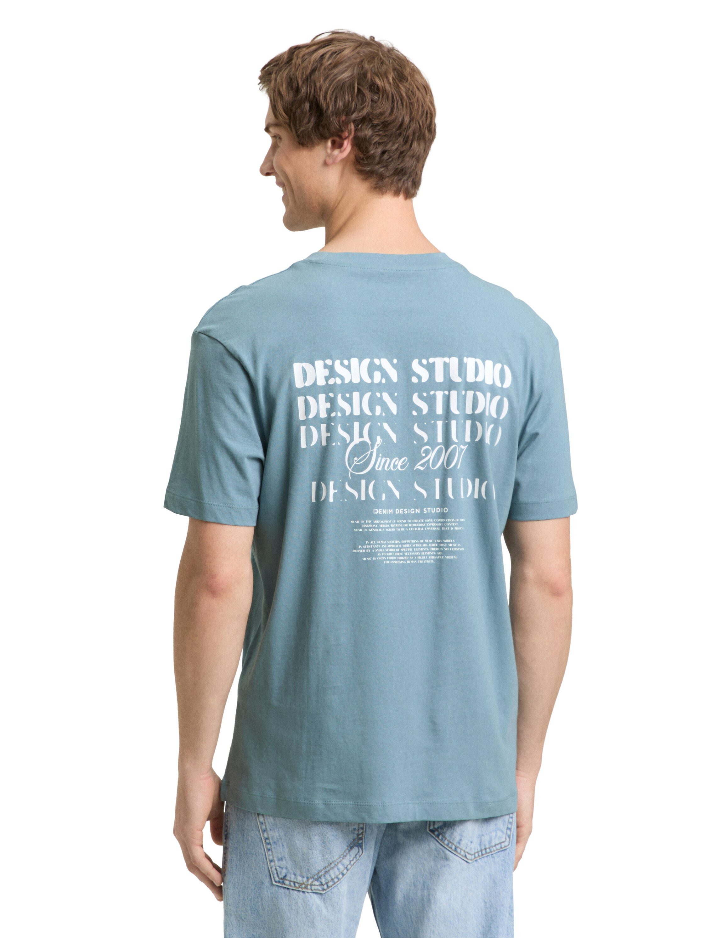 TOM TAILOR Denim T-Shirt mit Schriftzügen günstig online kaufen