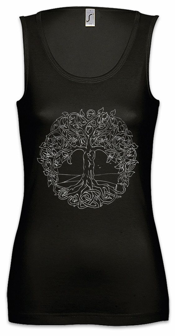 Tanktop Yggdrasil VI Ärmelloses Damen T-Shirt Arsen Celtic Irminsul Tree Loki