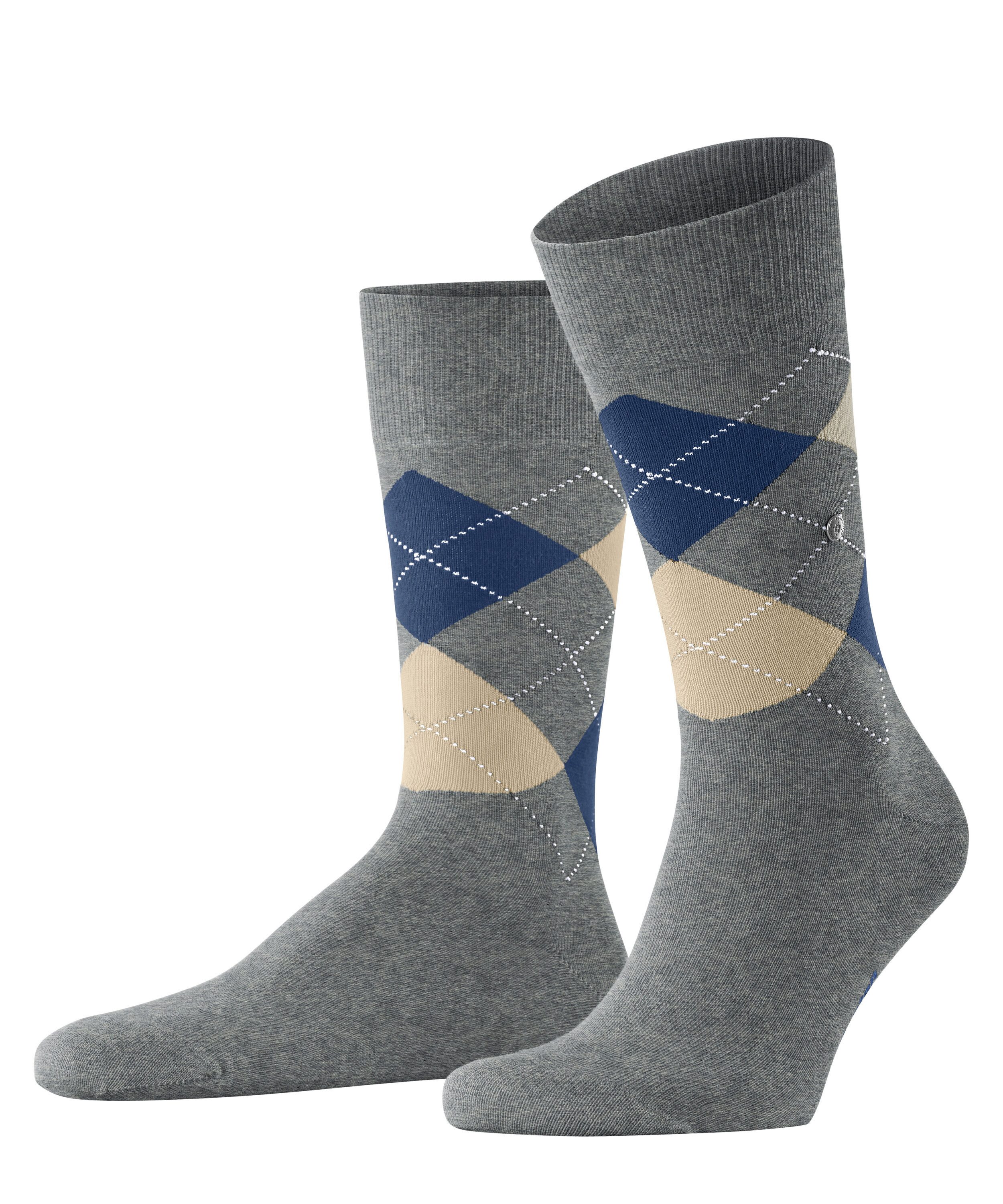 Burlington Socken King Einheitsgröße 40-46, Argyle-Muster, Burlington-Clip