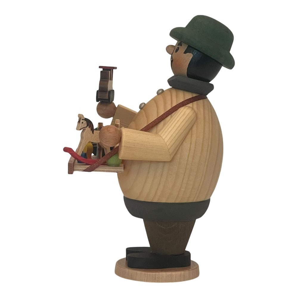 Drechslerei Kuhnert Räuchermännchen Räucherfigur Rauchmann Max Spielzeughändler 16 cm - Echt Erzgebirge