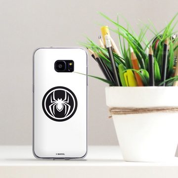 DeinDesign Handyhülle Spider-Man Spider Logo White, Samsung Galaxy S7 Edge Silikon Hülle Bumper Case Handy Schutzhülle