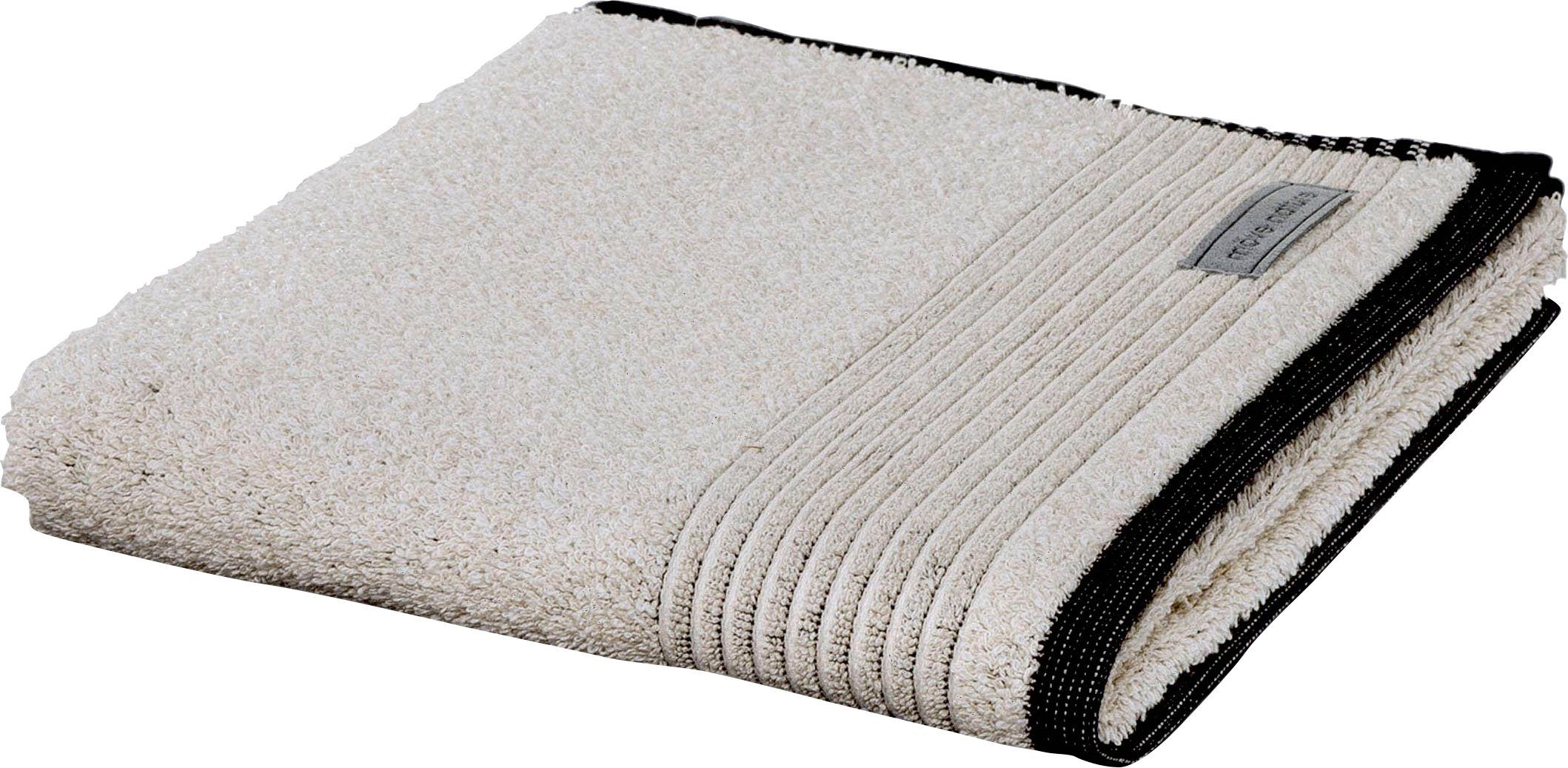 Möve Saunatuch Eden Biesenbordüre, Walkfrottier (1-St), mit Lederetikett günstig online kaufen