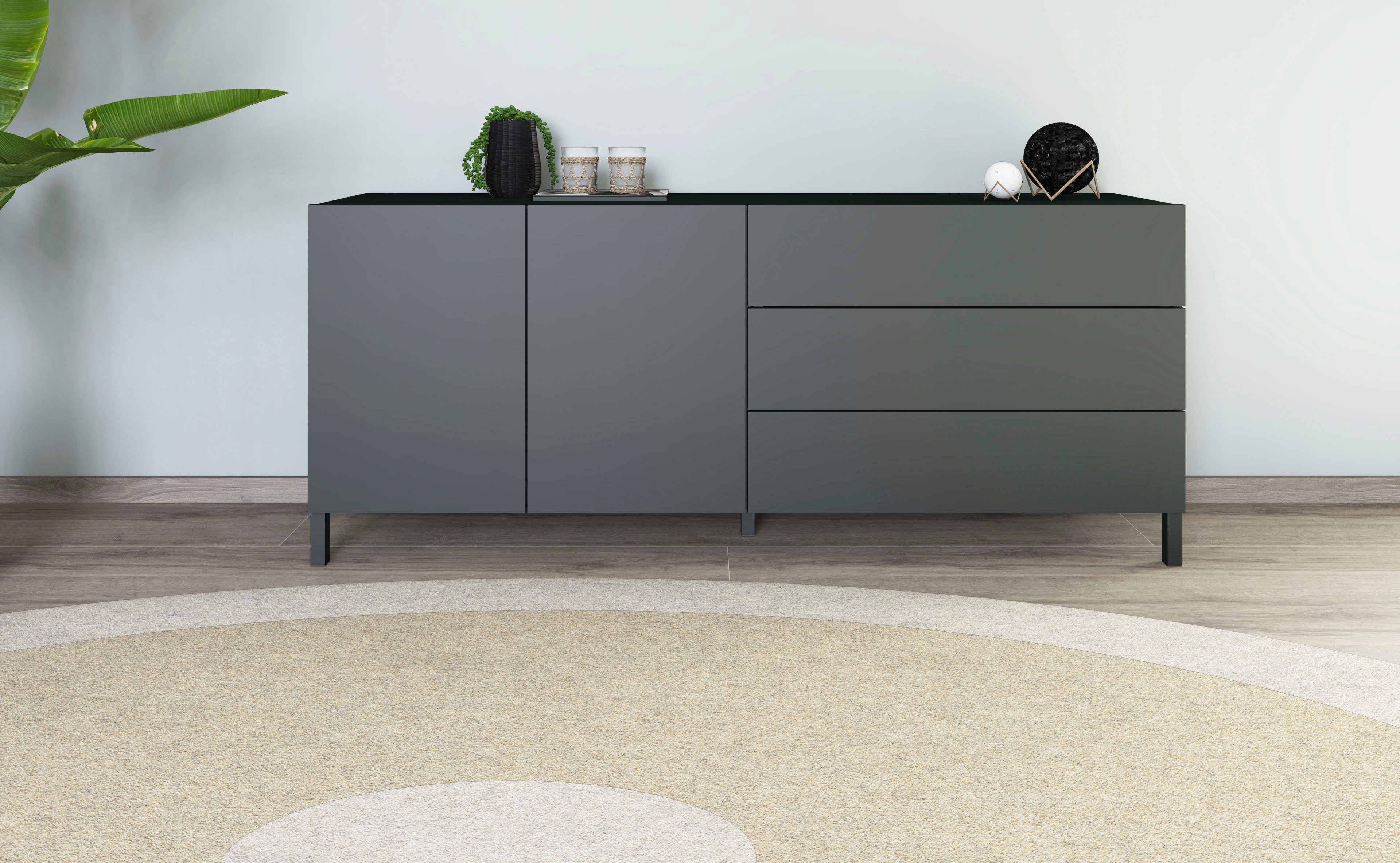 borchardt Möbel Sideboard, Metallfüße, grifflose Optik günstig online kaufen