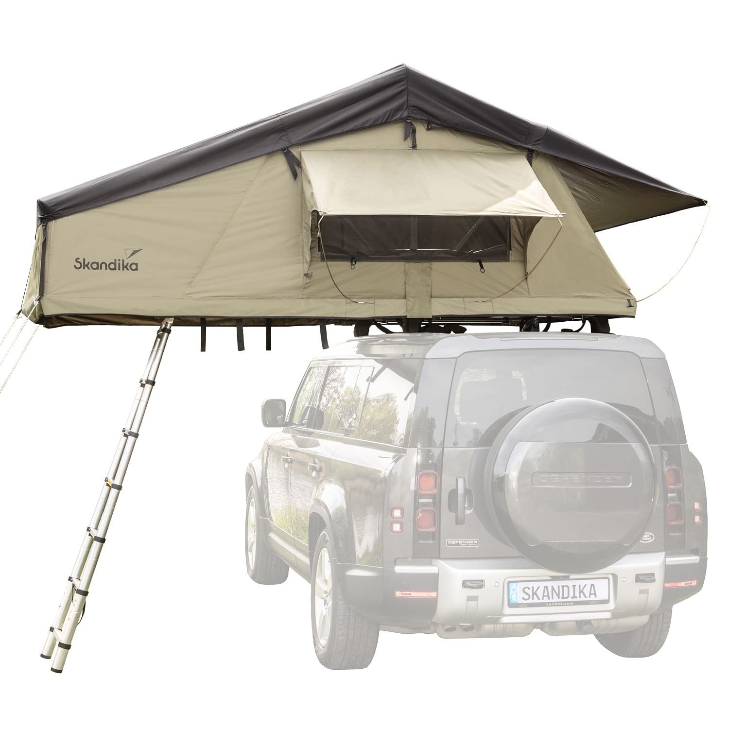 Skandika Dachzelt Freeland, Personen: 2 (L), wasserfest 2500 mm, Eingang und Fenster mit Moskitonetz