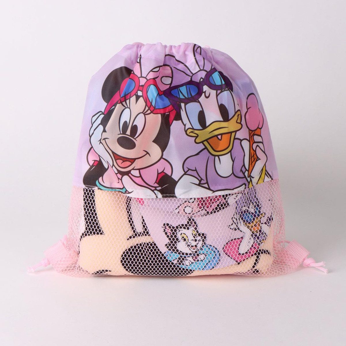 Disney Minnie Mouse Strandtuch Strand Set Kinder Badetuch 70 × 140 cm Cap Turnbeutel