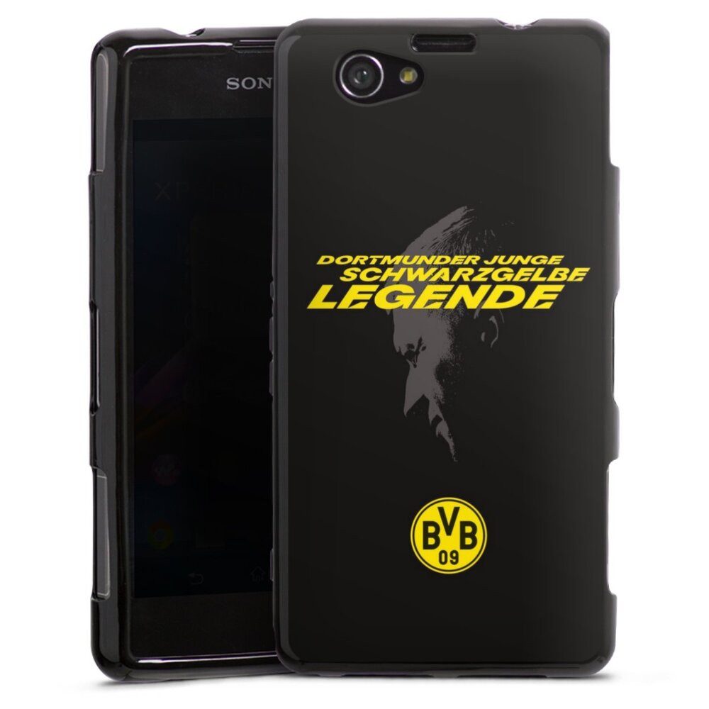 DeinDesign Handyhülle Marco Reus Borussia Dortmund BVB Danke Marco Schwarzgelbe Legende, Sony Xperia Z1 Compact Silikon Hülle Bumper Case Handy Schutzhülle