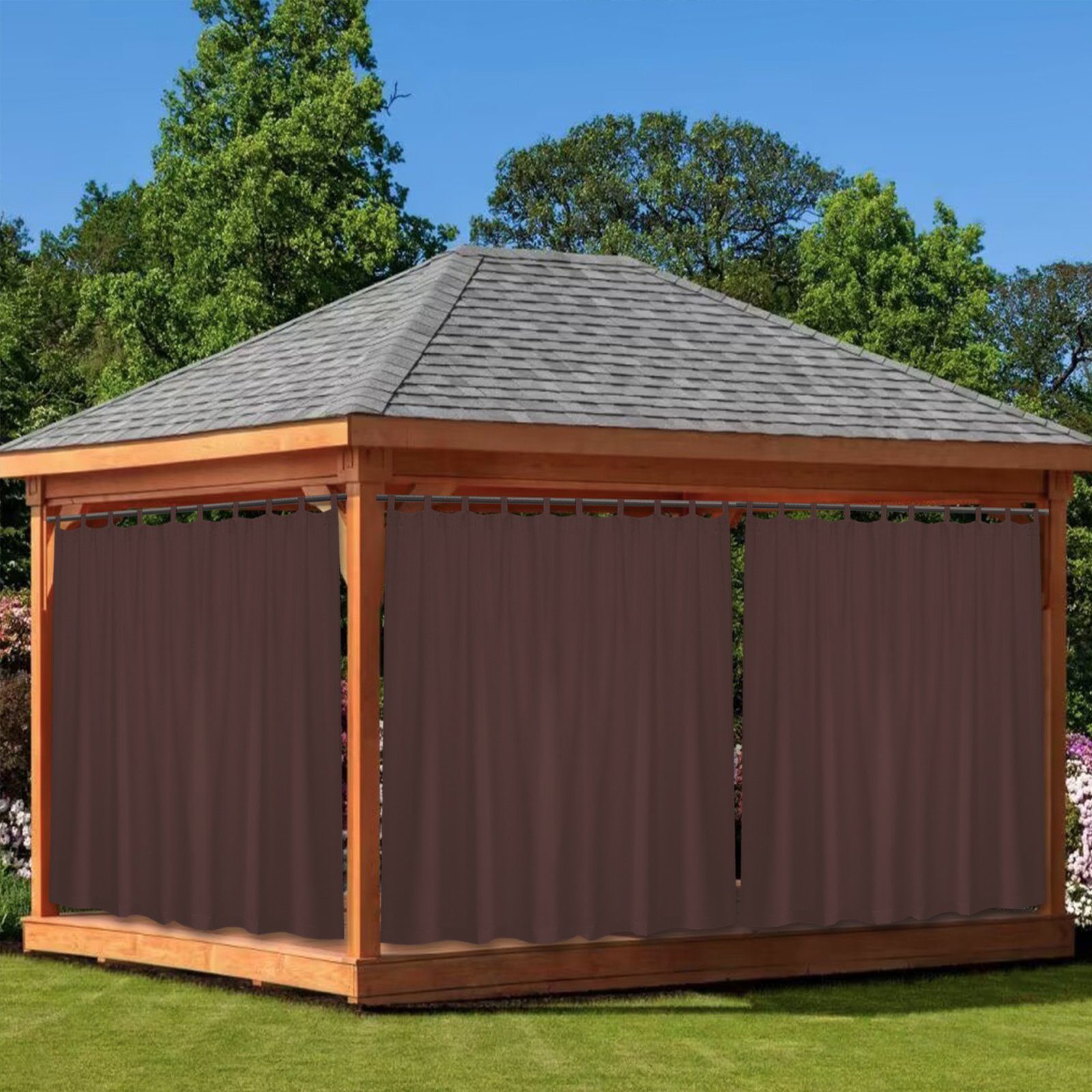 Qelus Vorhang Outdoor Vorhänge Wasserdicht Sonnenschutz günstig online kaufen