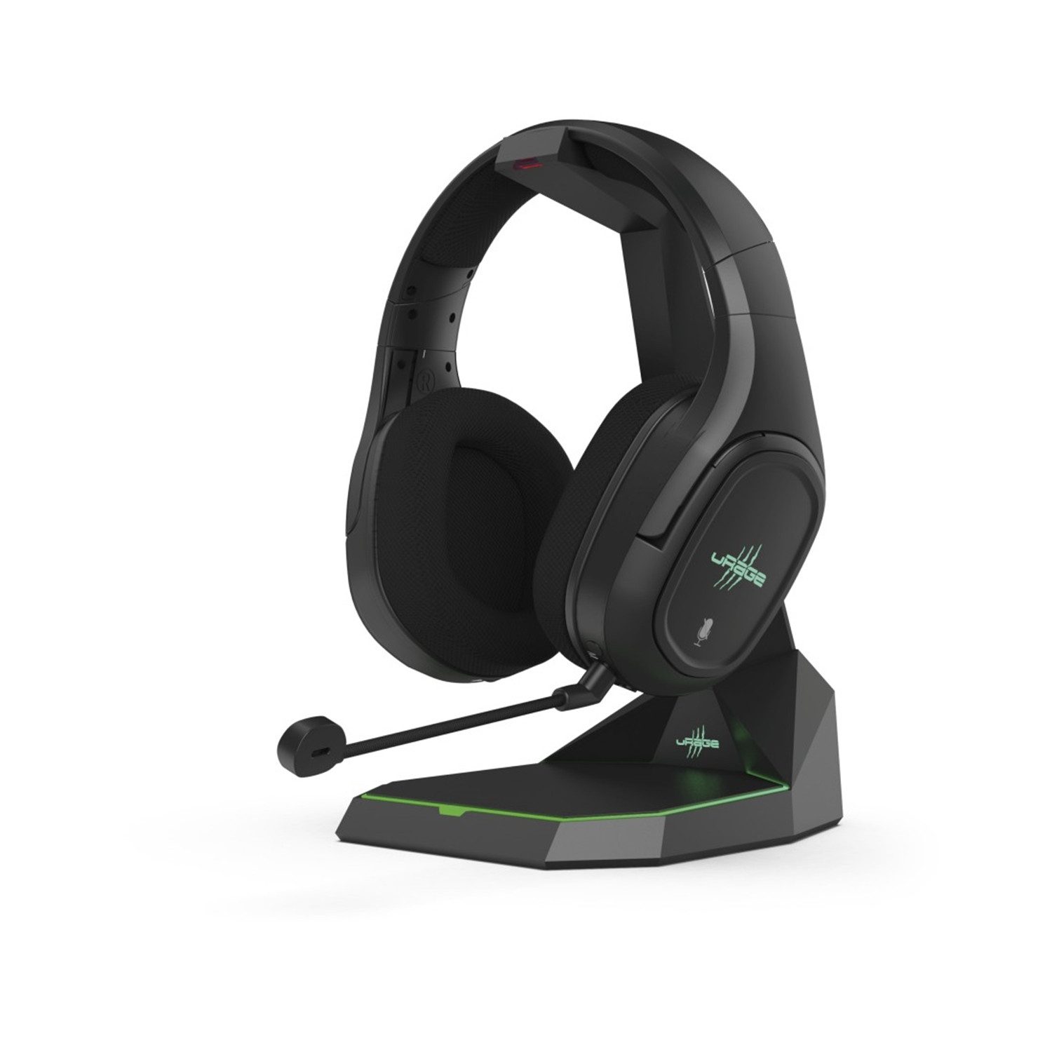 uRage SoundZ 920, Wireless inkl. Ladestation, Schwarz Gaming-Headset (Lautstärkeregler, Ohrmuschel drehbar, abnehmbares Mikrofon)